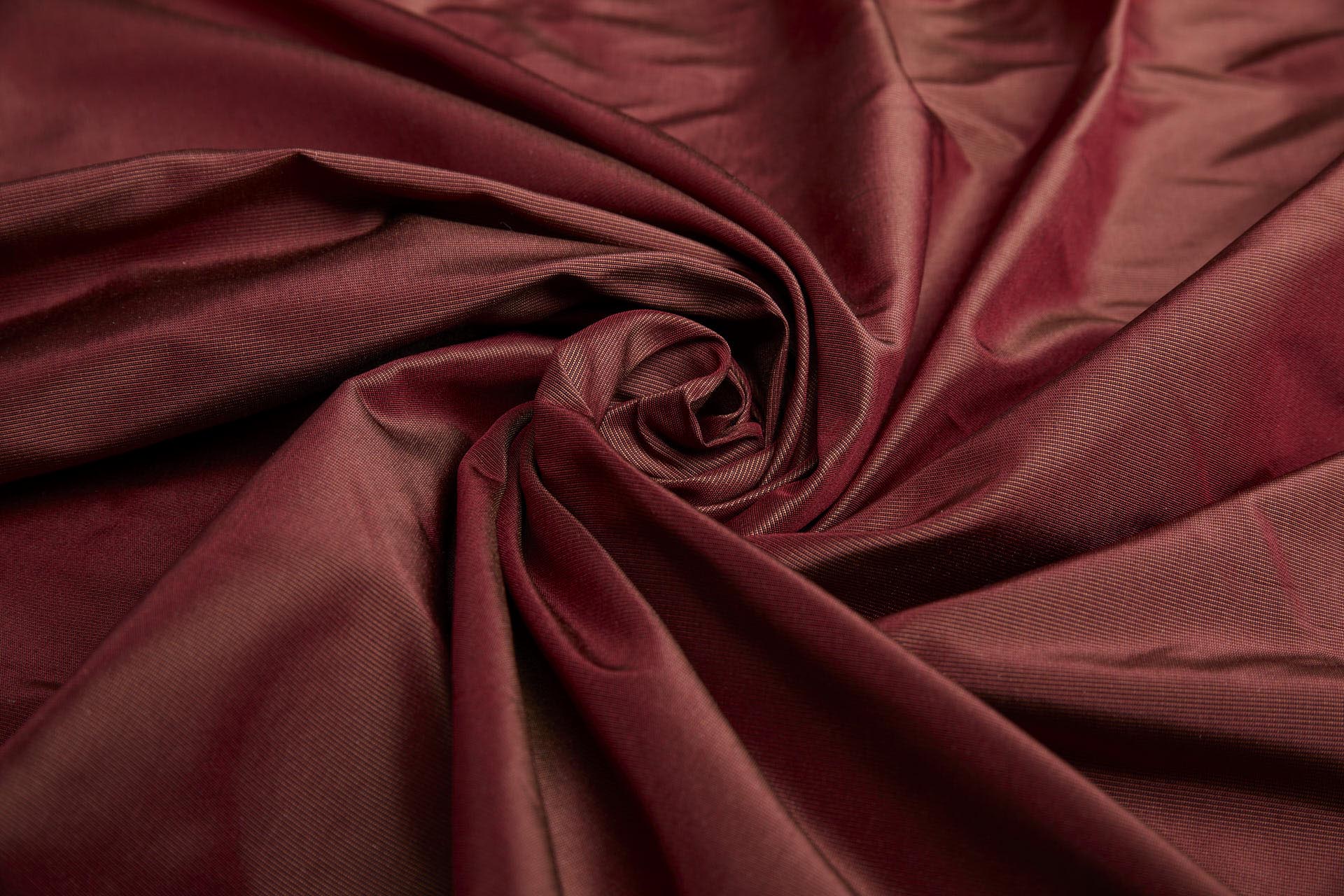 Heavy Weight Silk Taffeta - 3-Tone - Gold, Black and Deep Red fabric