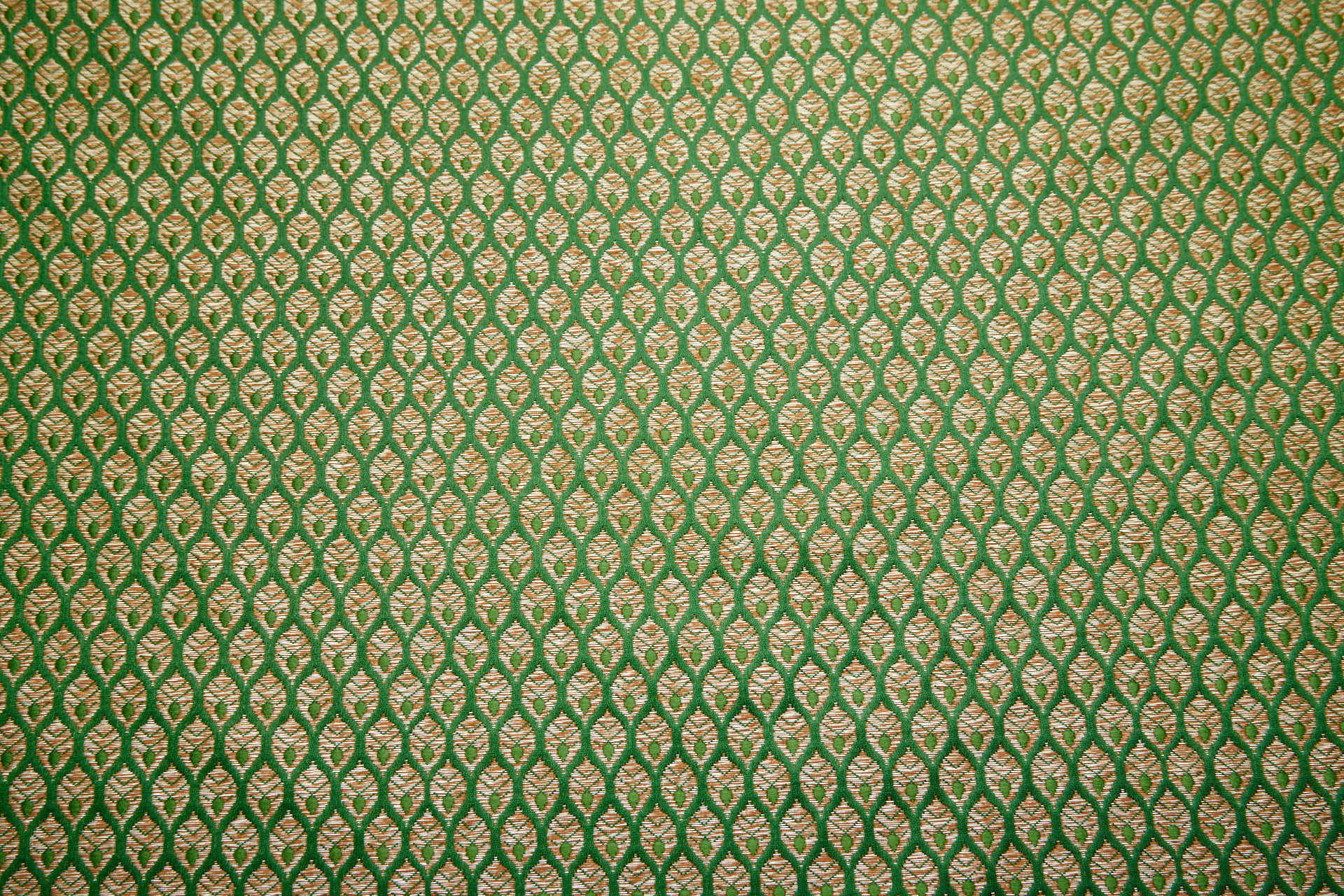 Banaras Brocade - Green / Gold Leaves fabric, image 5 of 11
