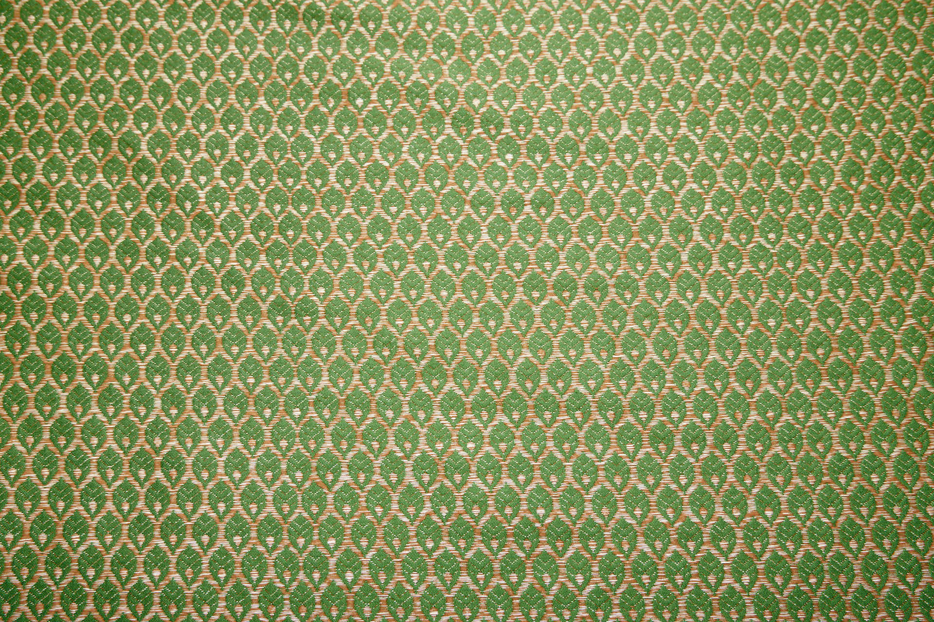 Banaras Brocade - Green / Gold Leaves fabric, image 6 of 11