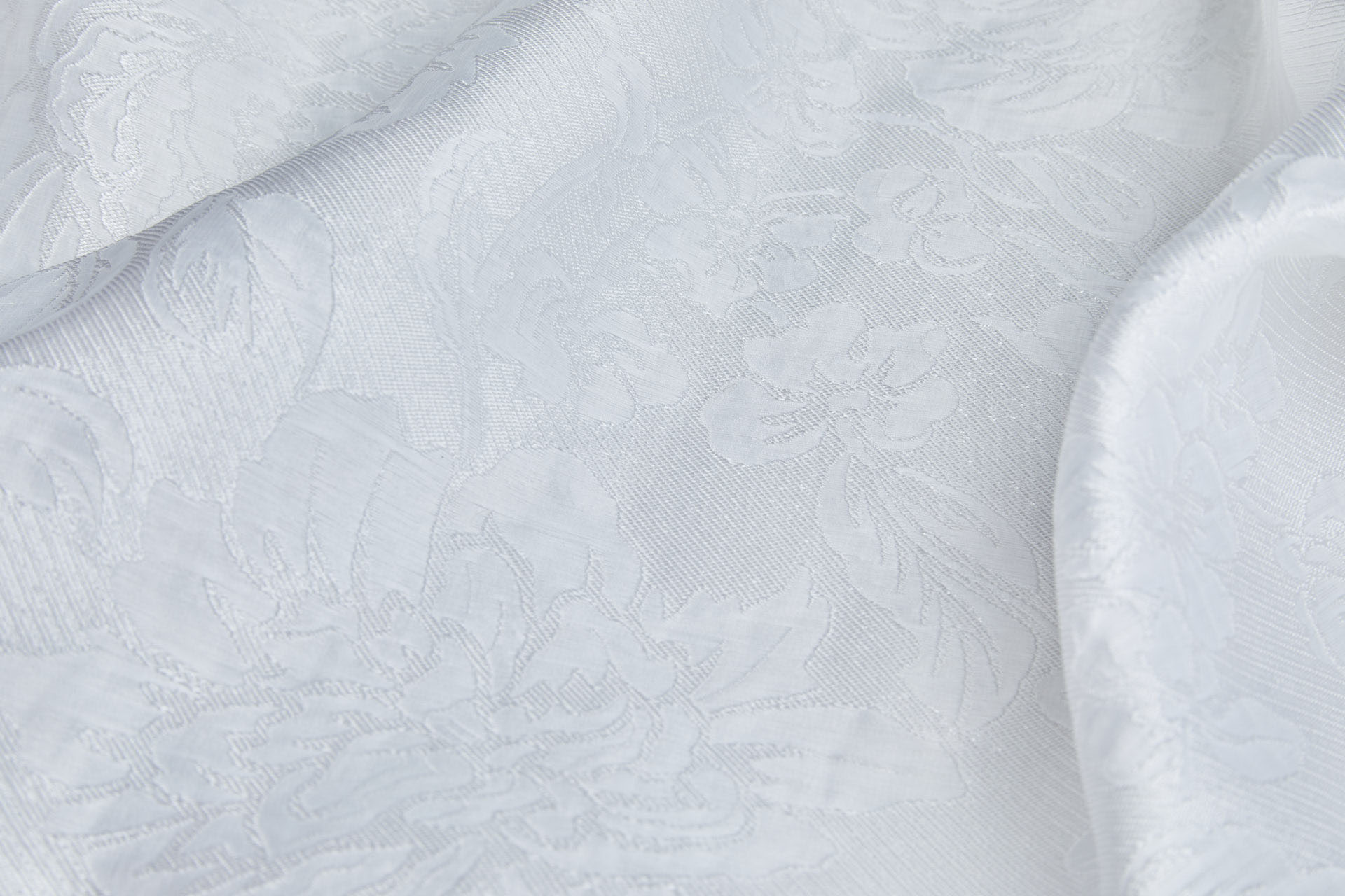 French Garden Custom Made Raised Jacquard - White fabric, image 8 of 9