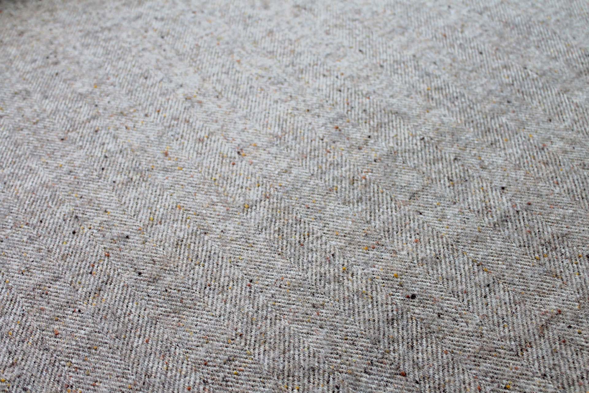 Cream / Beige Herringbone Pattern Wool fabric, image 2 of 6