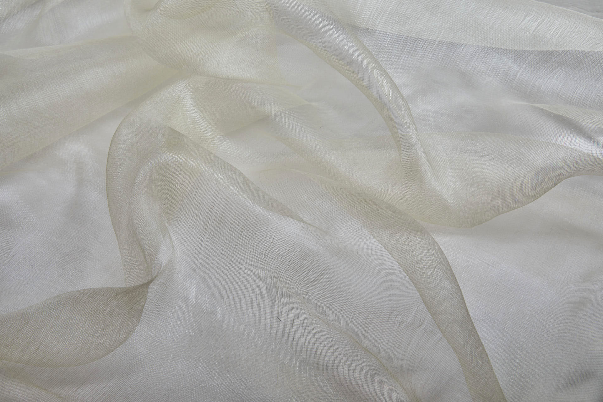 Fine Sheer Silk - Cream fabric, image 2 of 7