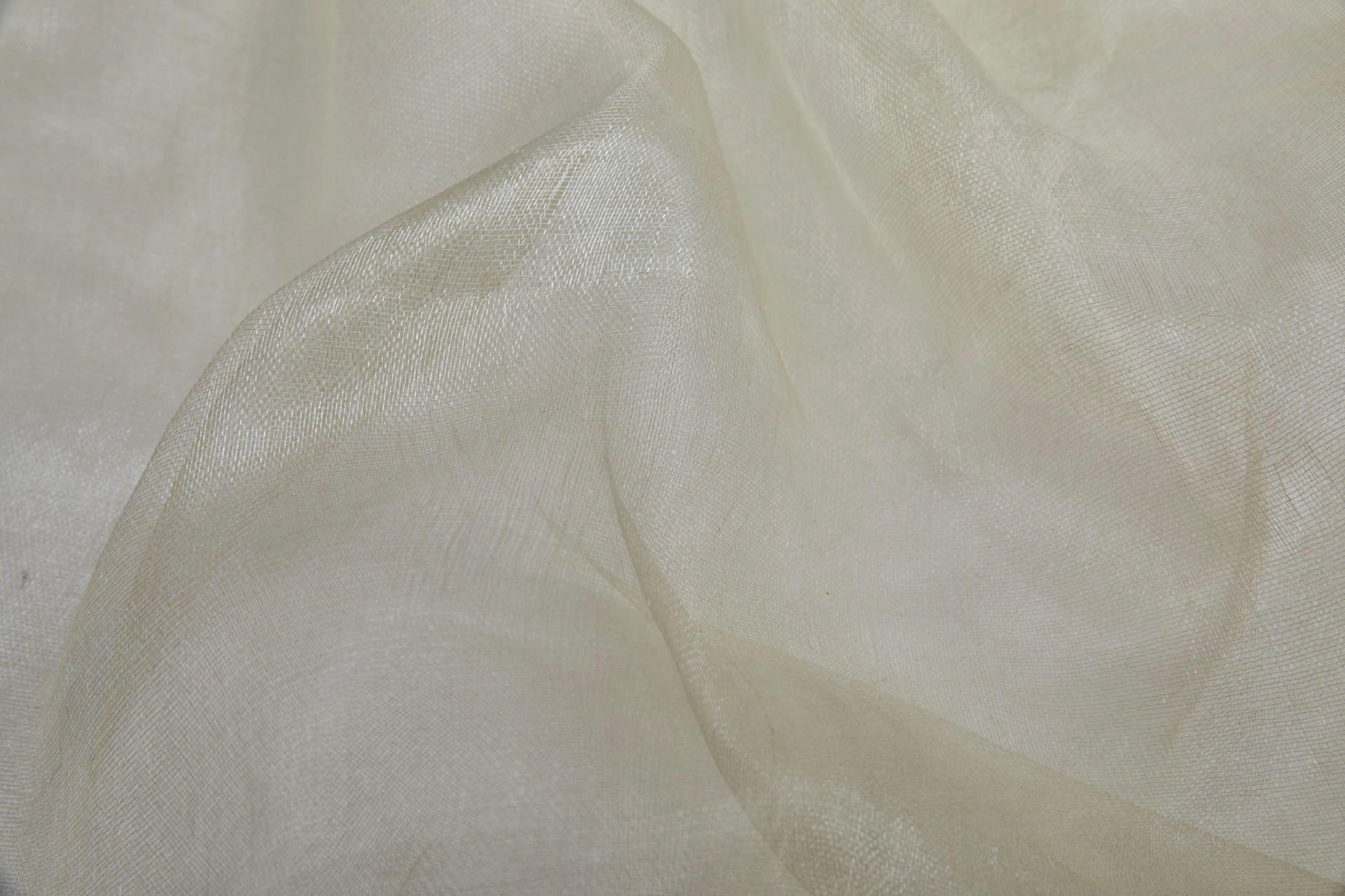 Fine Sheer Silk - Cream fabric, image 6 of 7