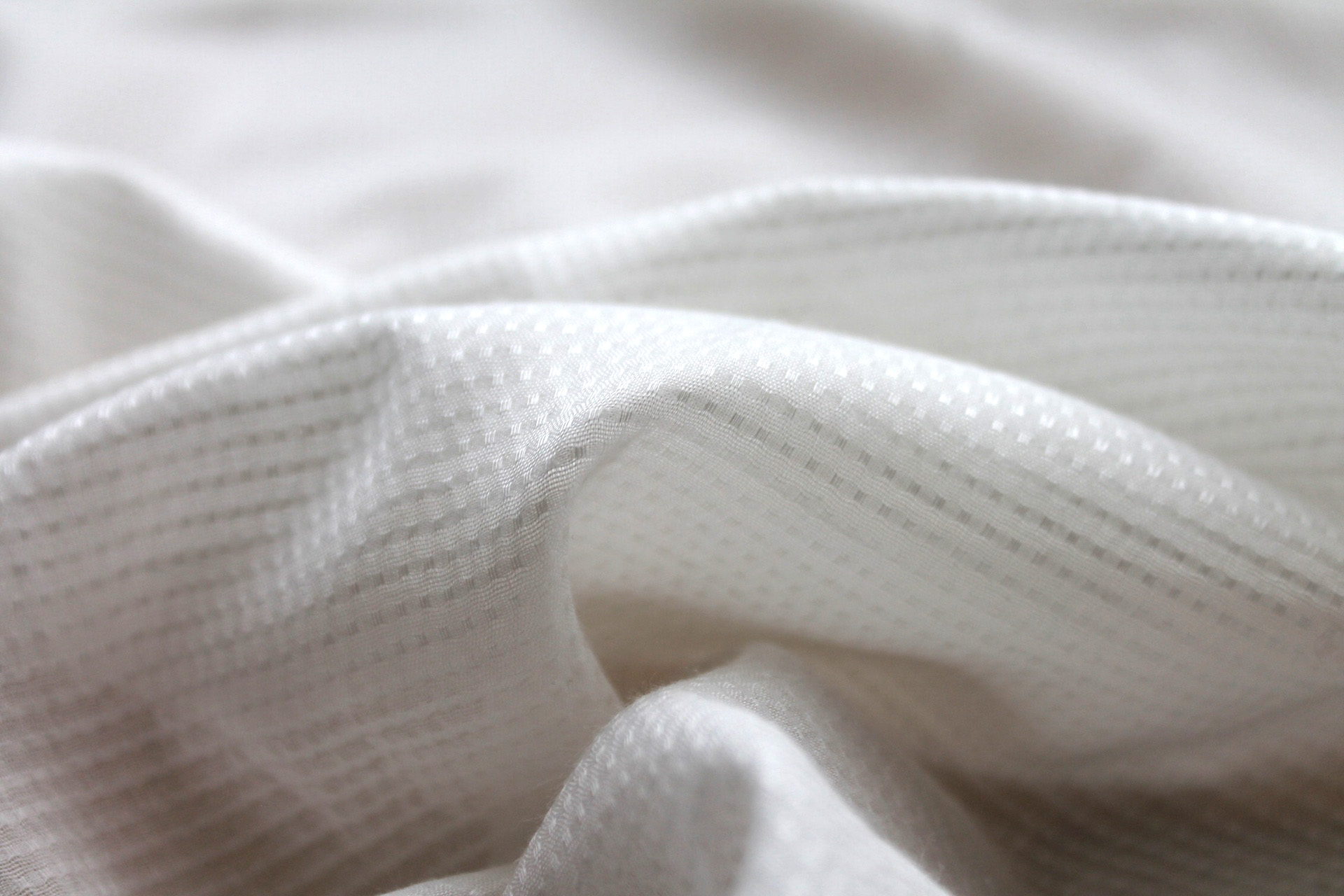 Bamboo Fibre Dobby Weave in Ivory fabric, image 2 of 6