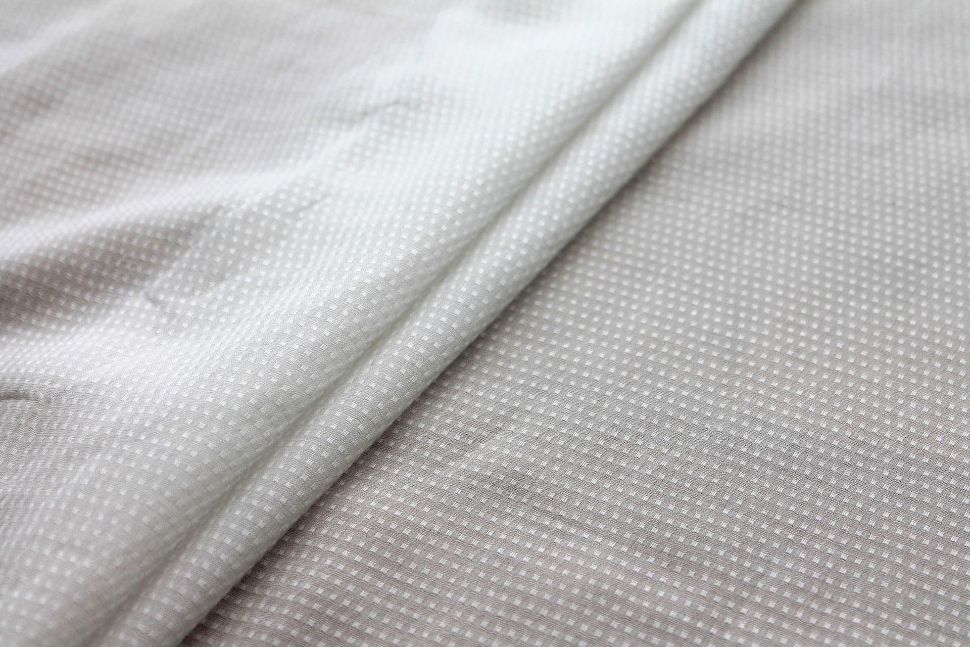 Bamboo Fibre Dobby Weave in Ivory fabric, image 5 of 6
