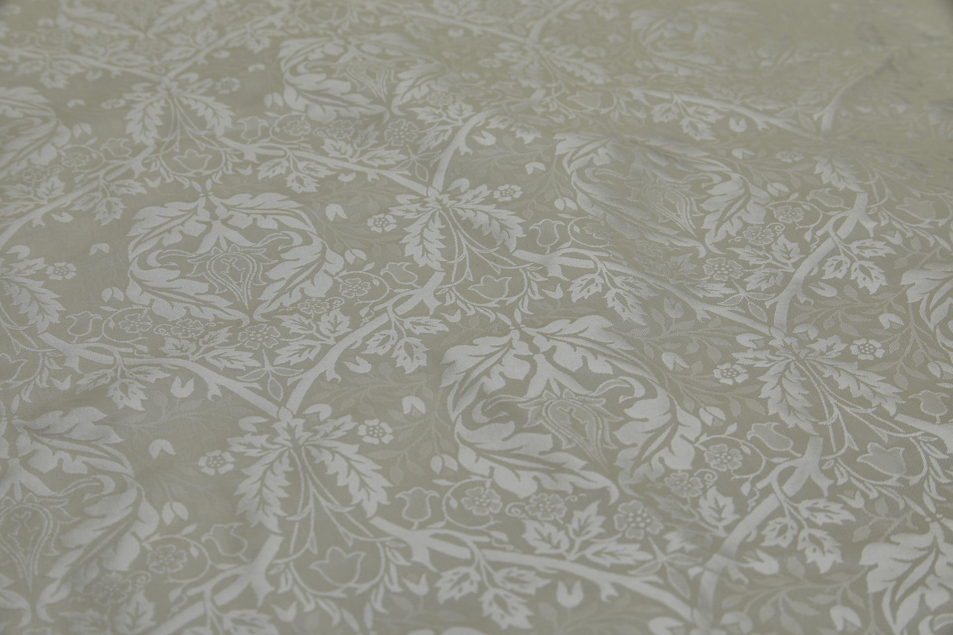 Rococco Silk Brocade - Creamy Off White fabric, image 7 of 11