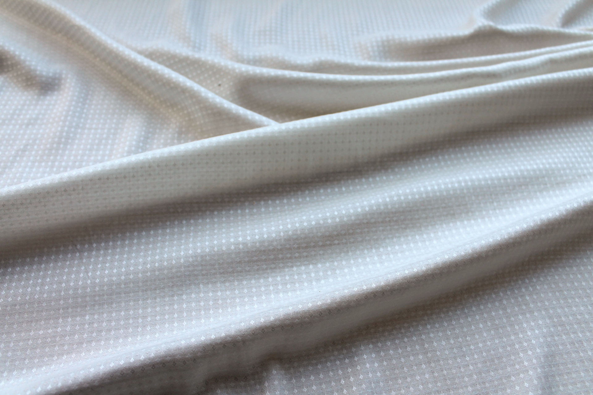 Sugar Cane Fibre Diamond Dobby Weave in Ivory fabric, image 4 of 6