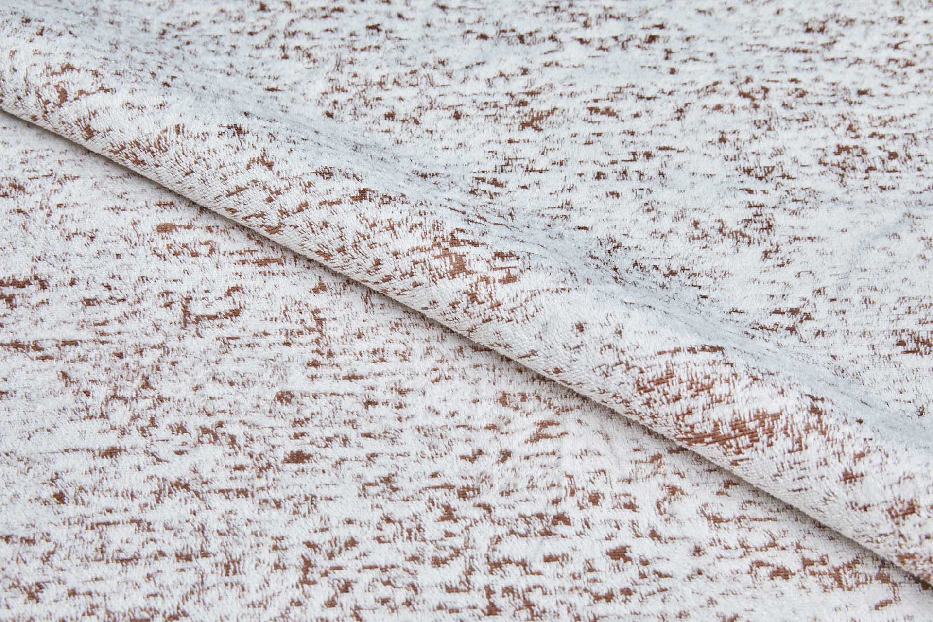Abstract Texture Velvet - Off White and Light Brown fabric