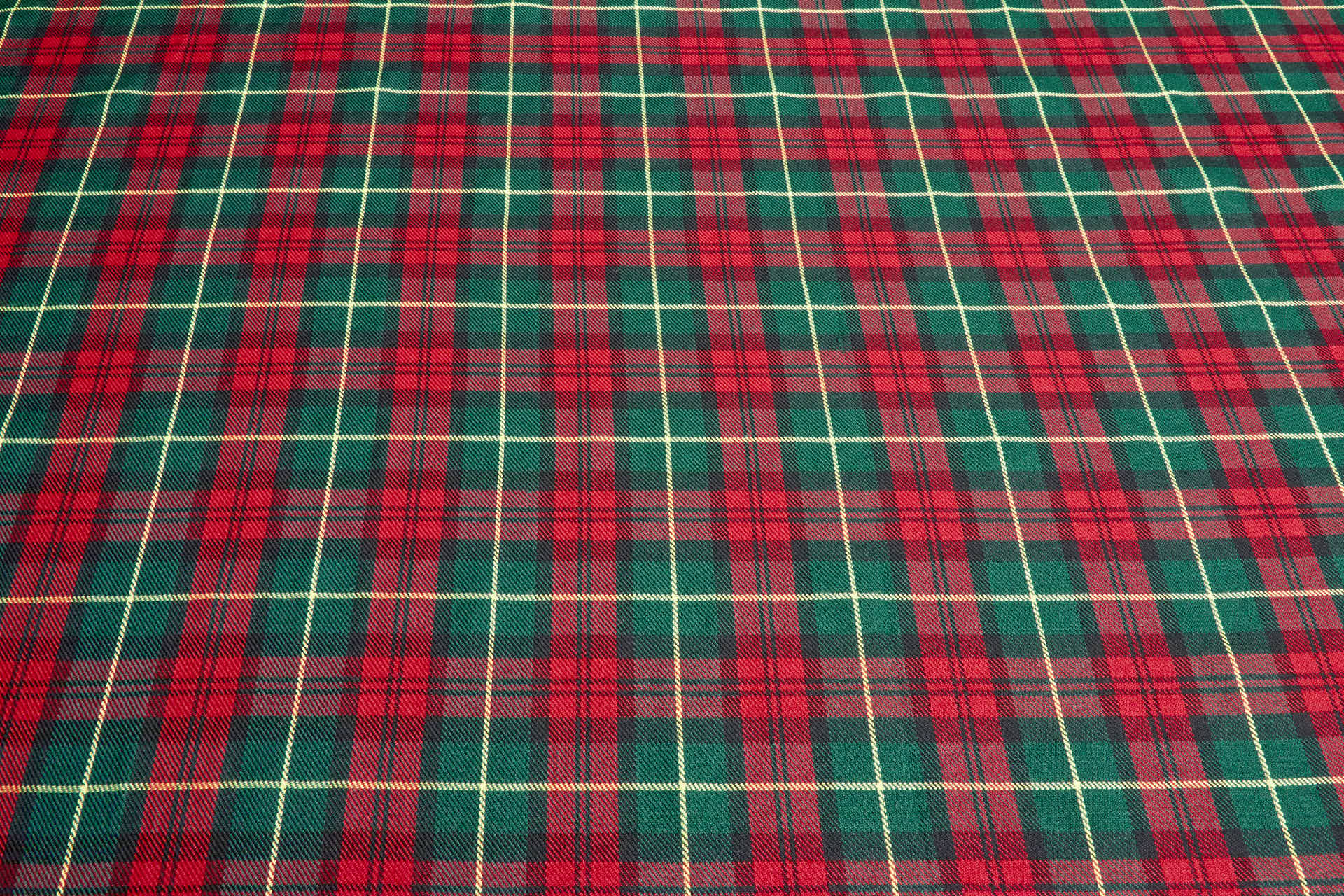 Wool Tartan Suiting - Green, Red, Yellow and Black fabric, image 8 of 8