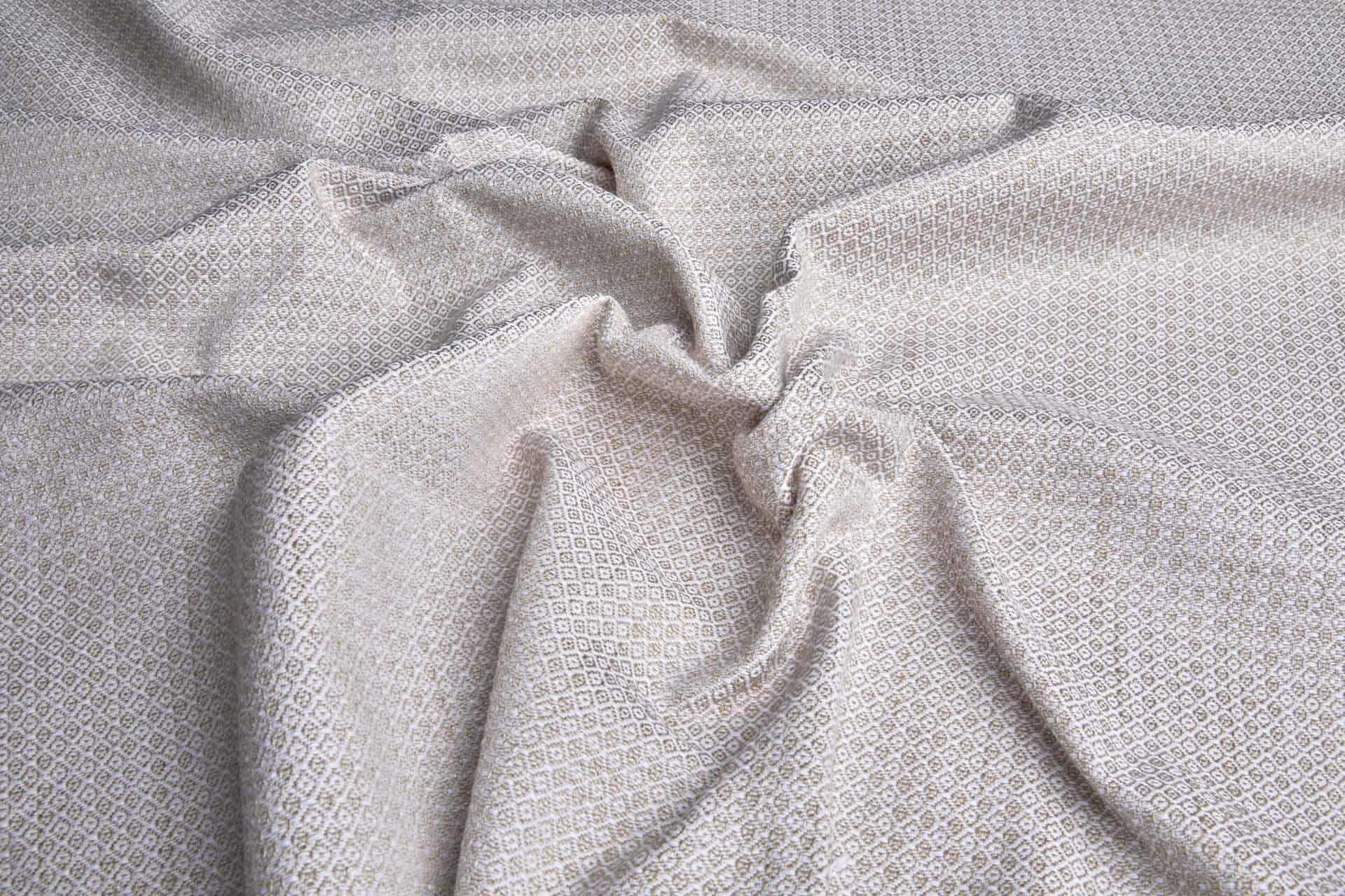 Small Diamond Pattern Cotton Jacquard - Stone fabric, image 2 of 7