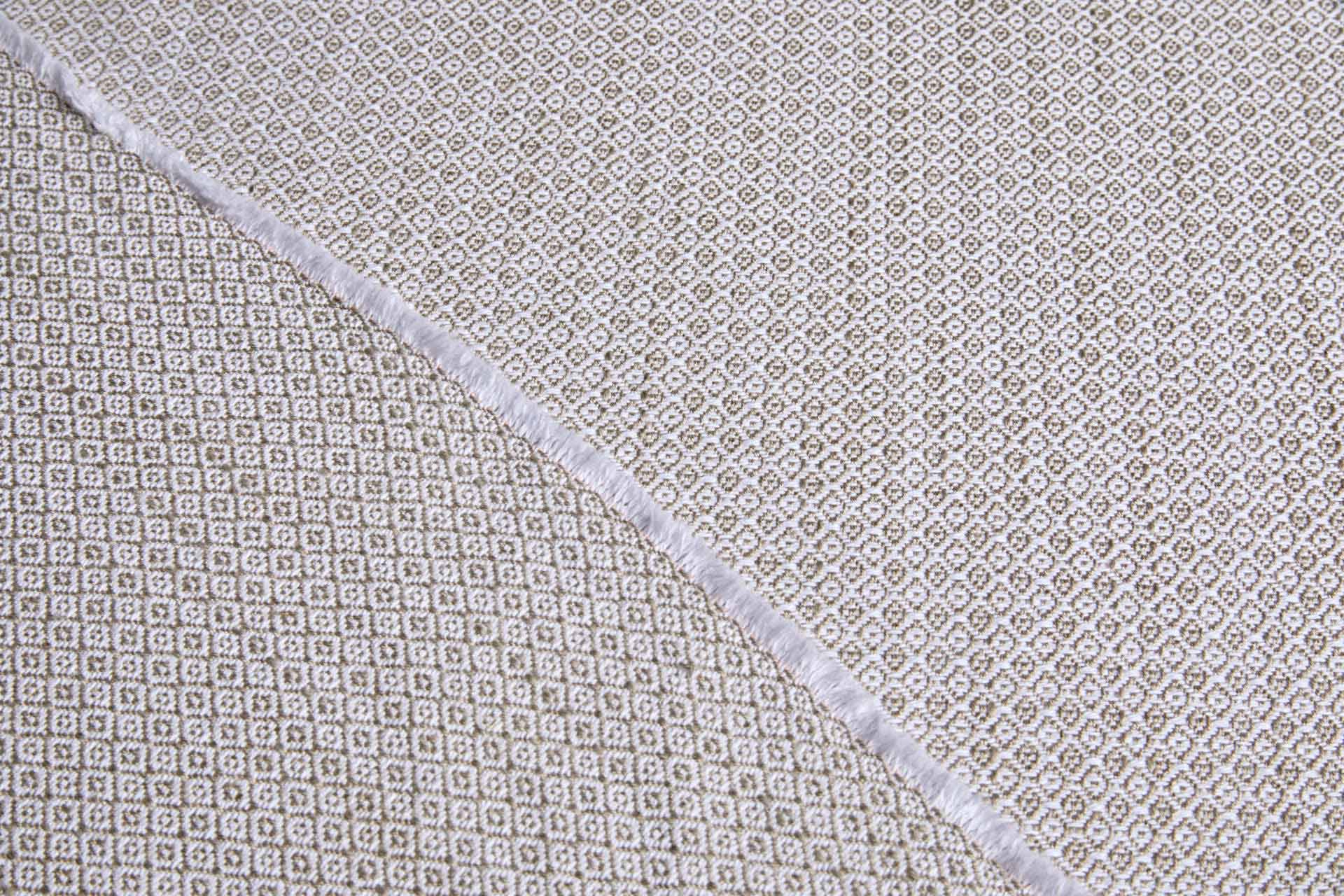 Small Diamond Pattern Cotton Jacquard - Stone fabric, image 4 of 7
