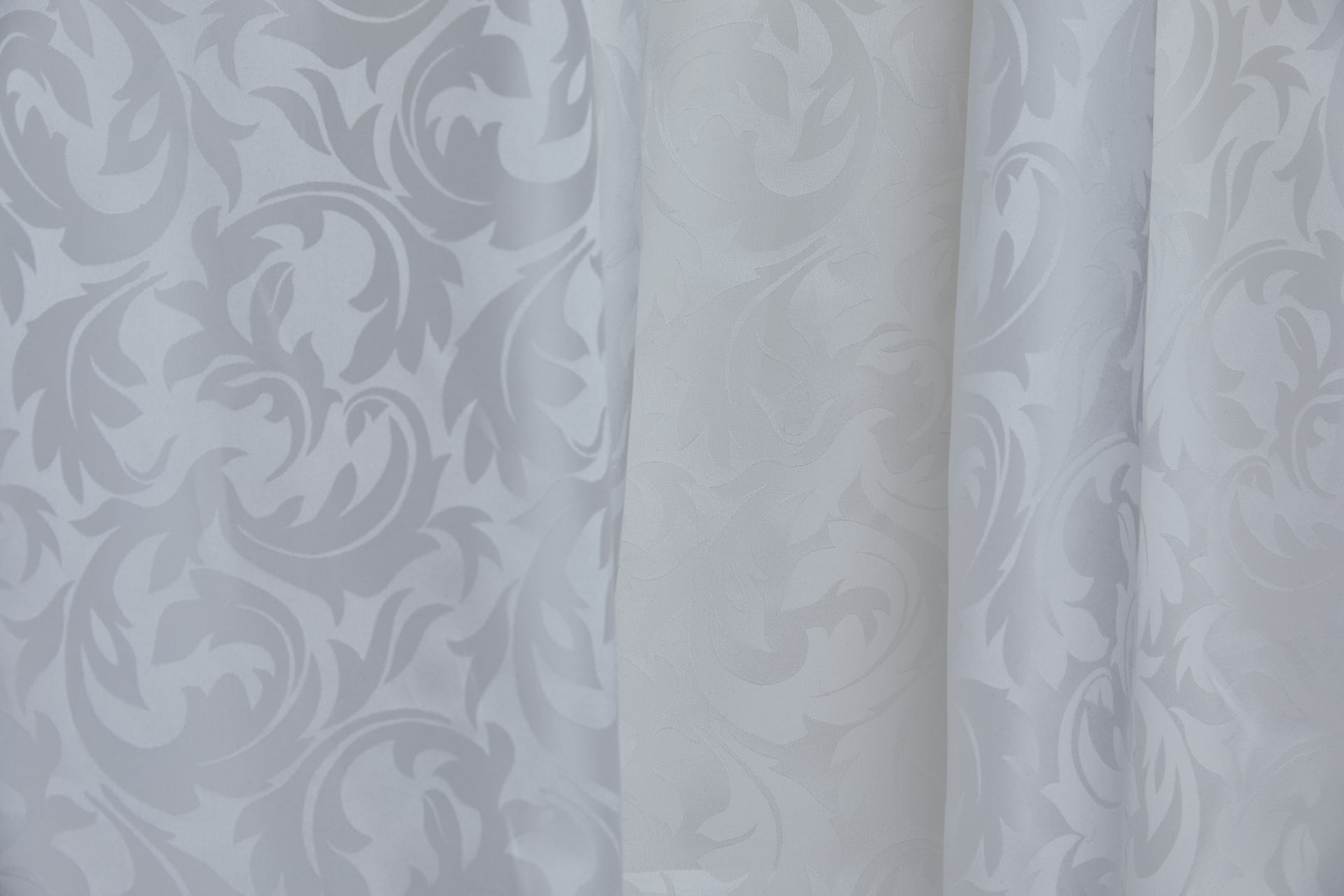 Silk Satin Jacquard - Large Swirl - Ivory fabric, image 2 of 13