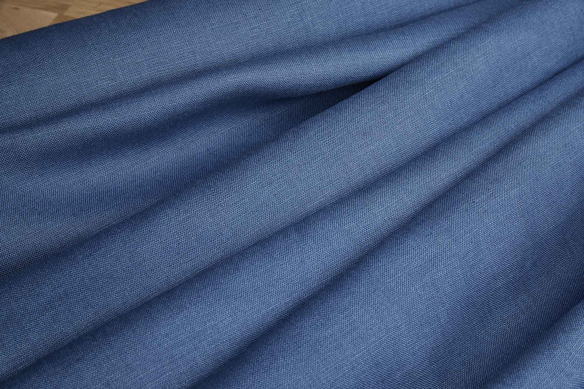 Medium Weight Linen in Light Navy fabric, image 4 of 5