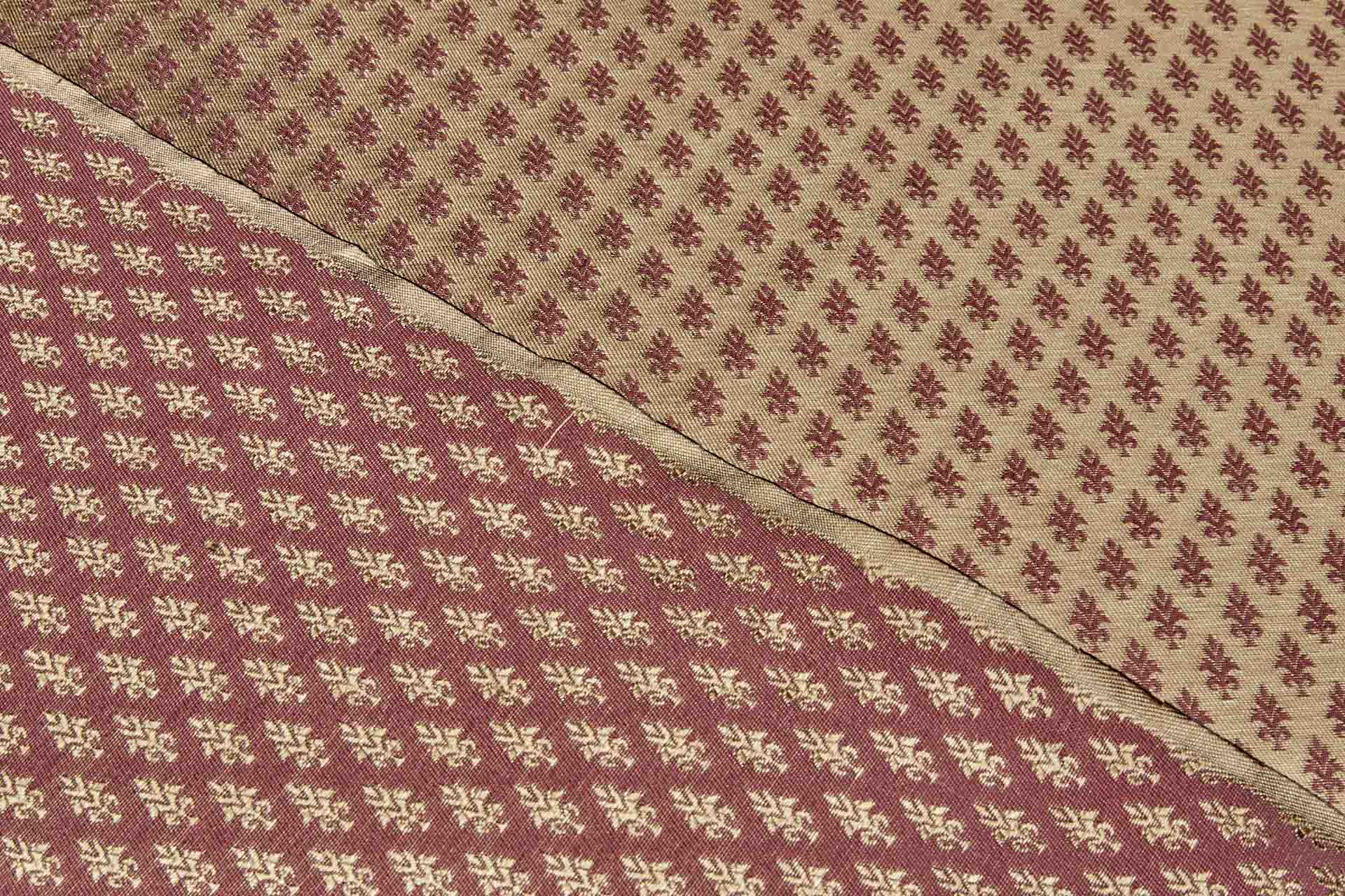 "Palm Tree" Banaras Brocade - Red & Antique Gold fabric, image 6 of 9