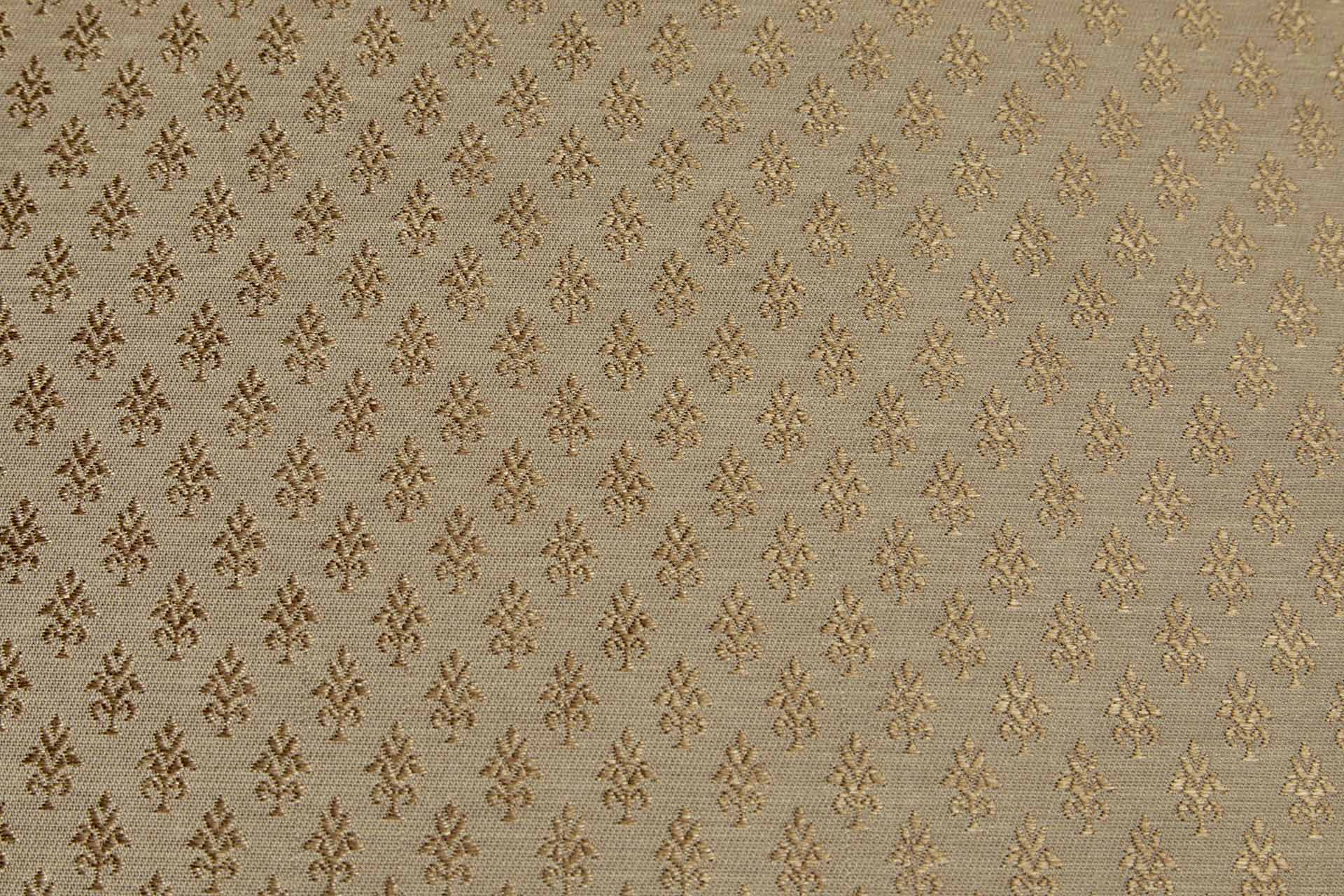 "Palm Tree" Banaras Brocade - Straw Gold & Antique Gold fabric, image 3 of 8