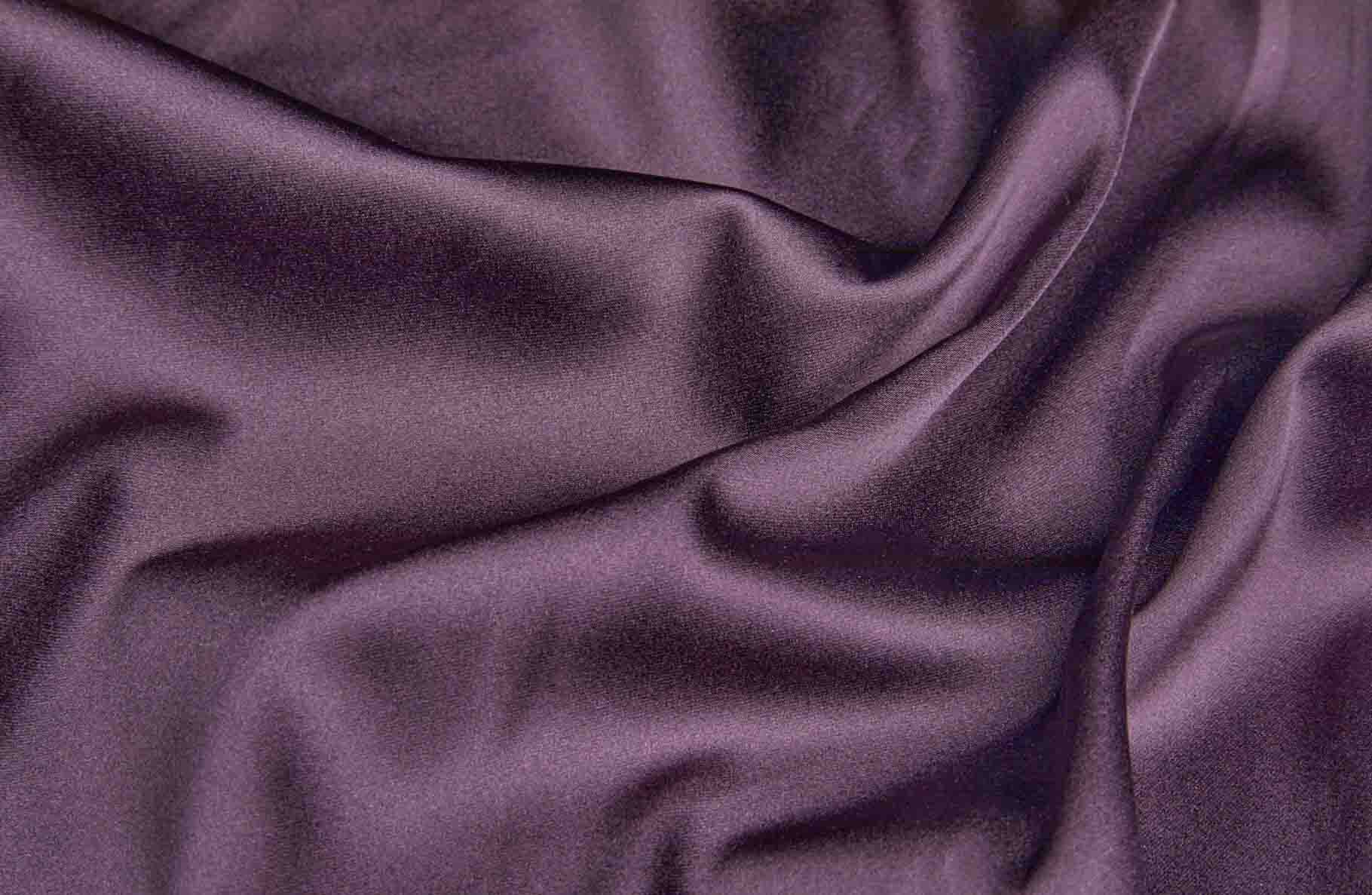 Soft Medium Weight Stretch Satin - Aubergine fabric