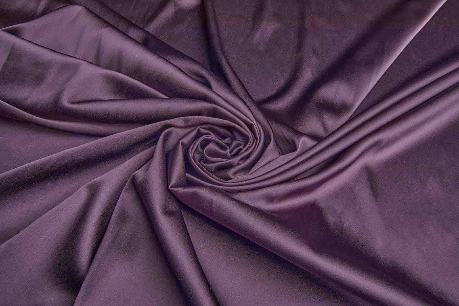 Soft Medium Weight Stretch Satin - Aubergine fabric, image 3 of 6