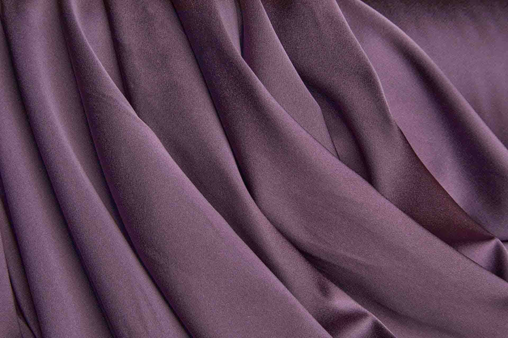Soft Medium Weight Stretch Satin - Aubergine fabric, image 2 of 6