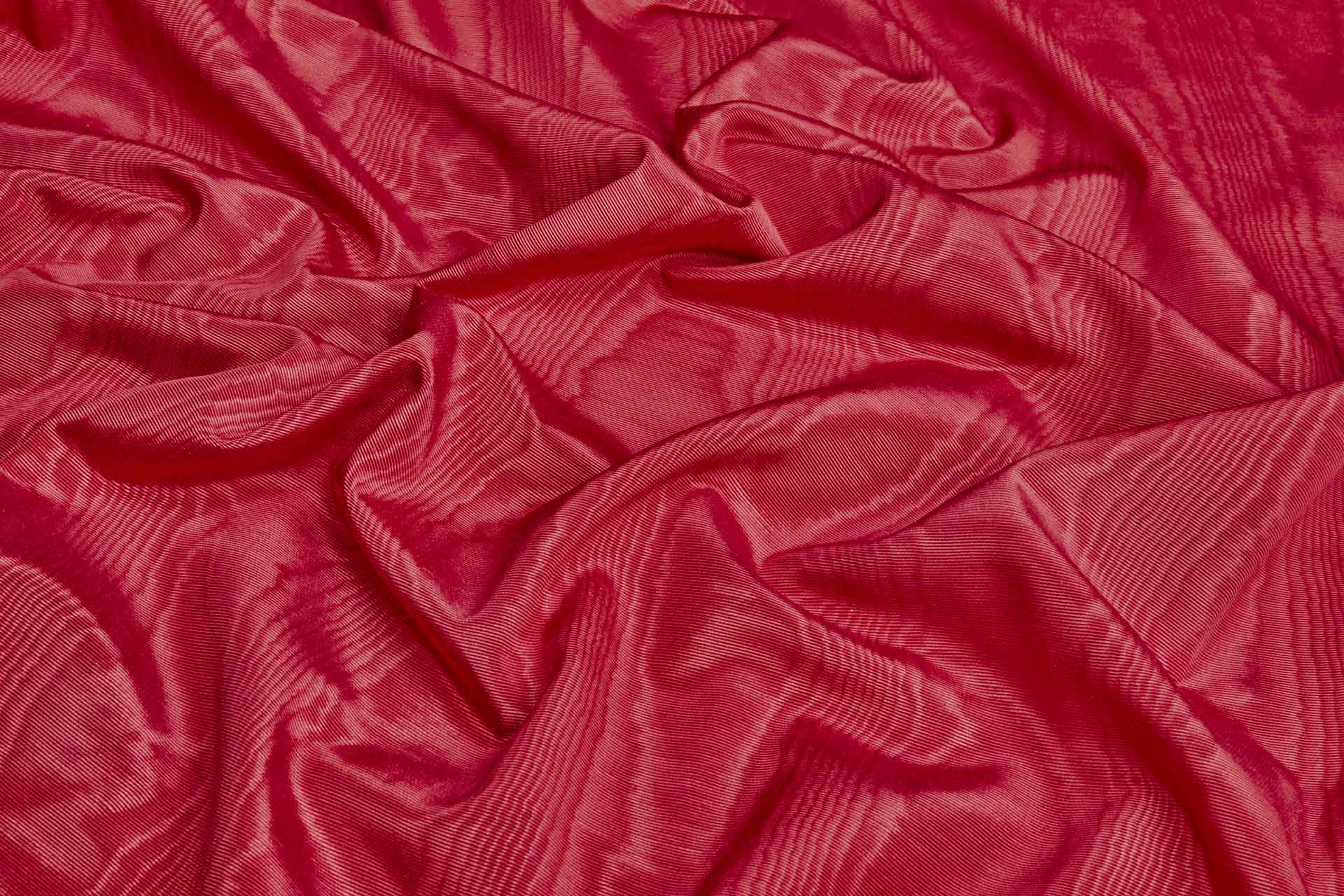Cotton Viscose Grosgrain - Red Moiré fabric, image 4 of 6
