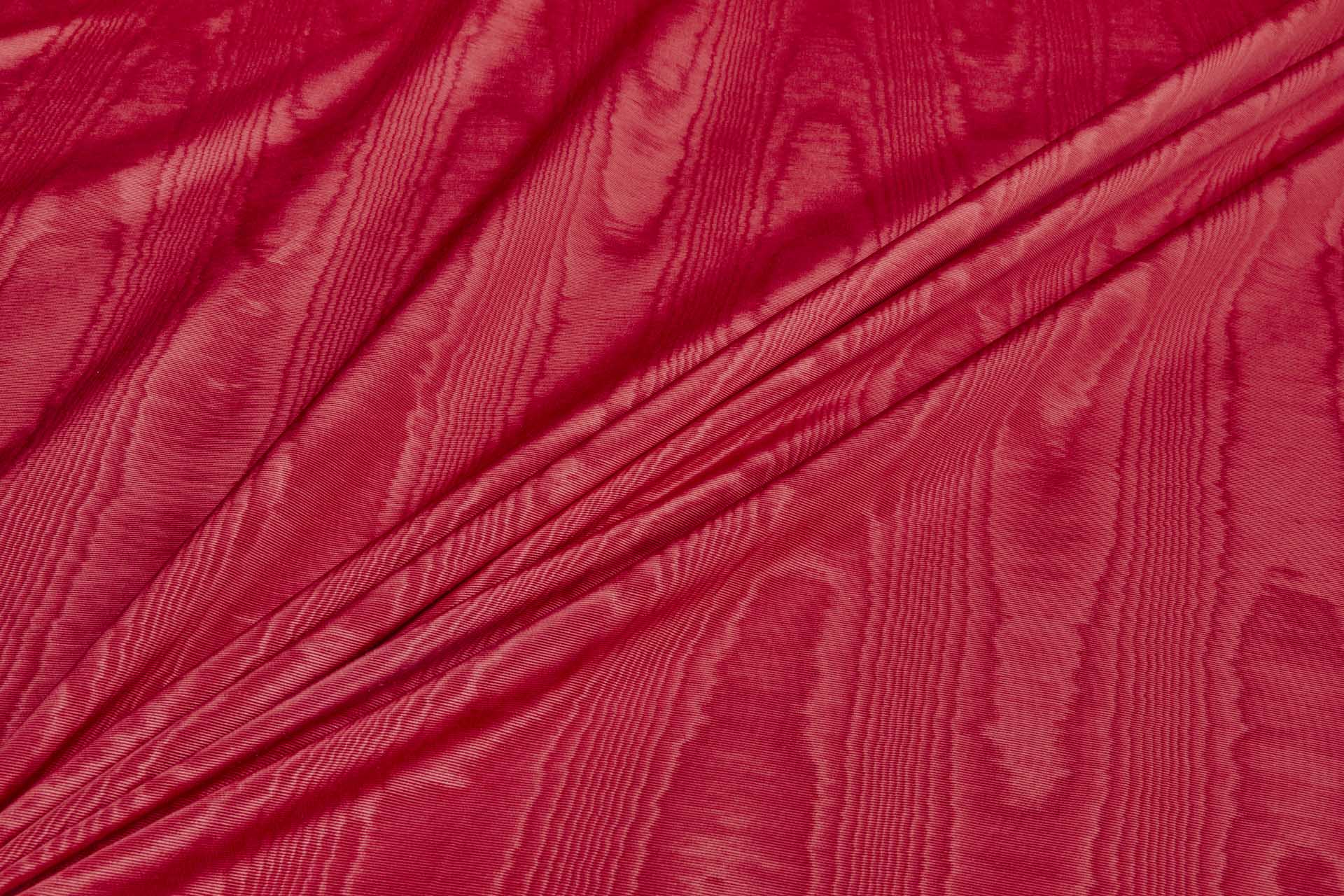 Cotton Viscose Grosgrain - Red Moiré fabric, image 5 of 6