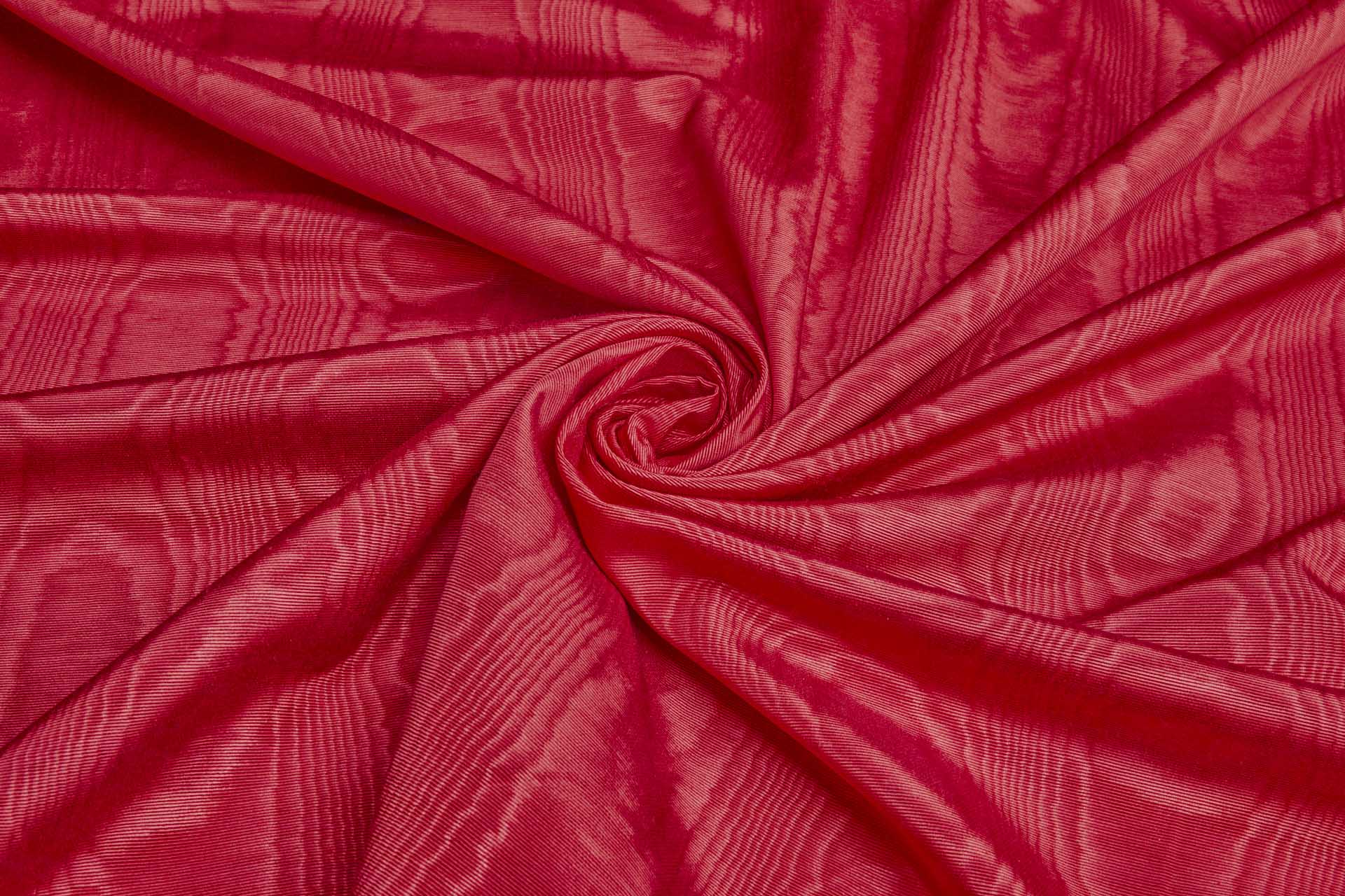 Cotton Viscose Grosgrain - Red Moiré fabric