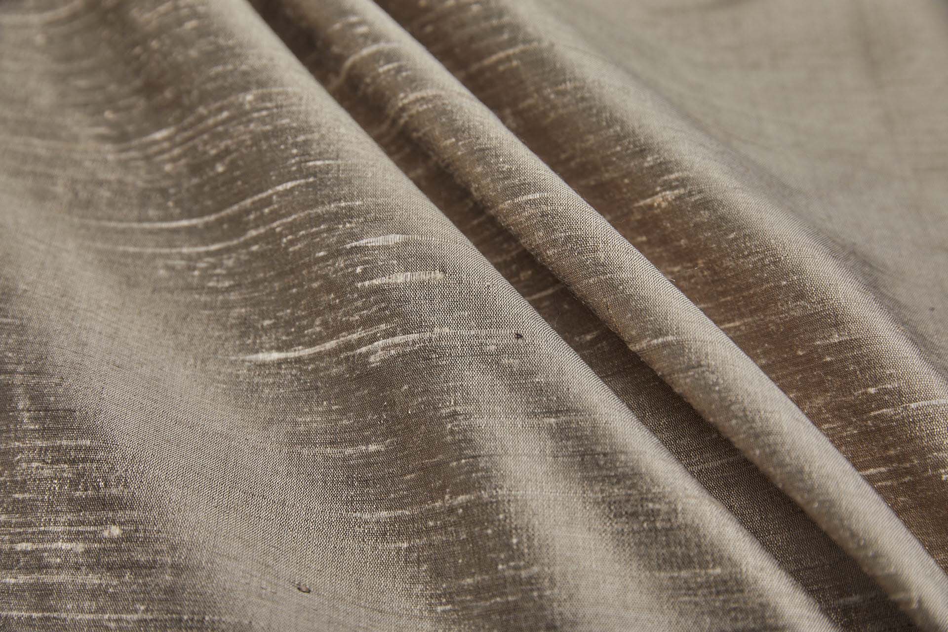 Textured Silk Dupion - Mushroom fabric, image 2 of 8