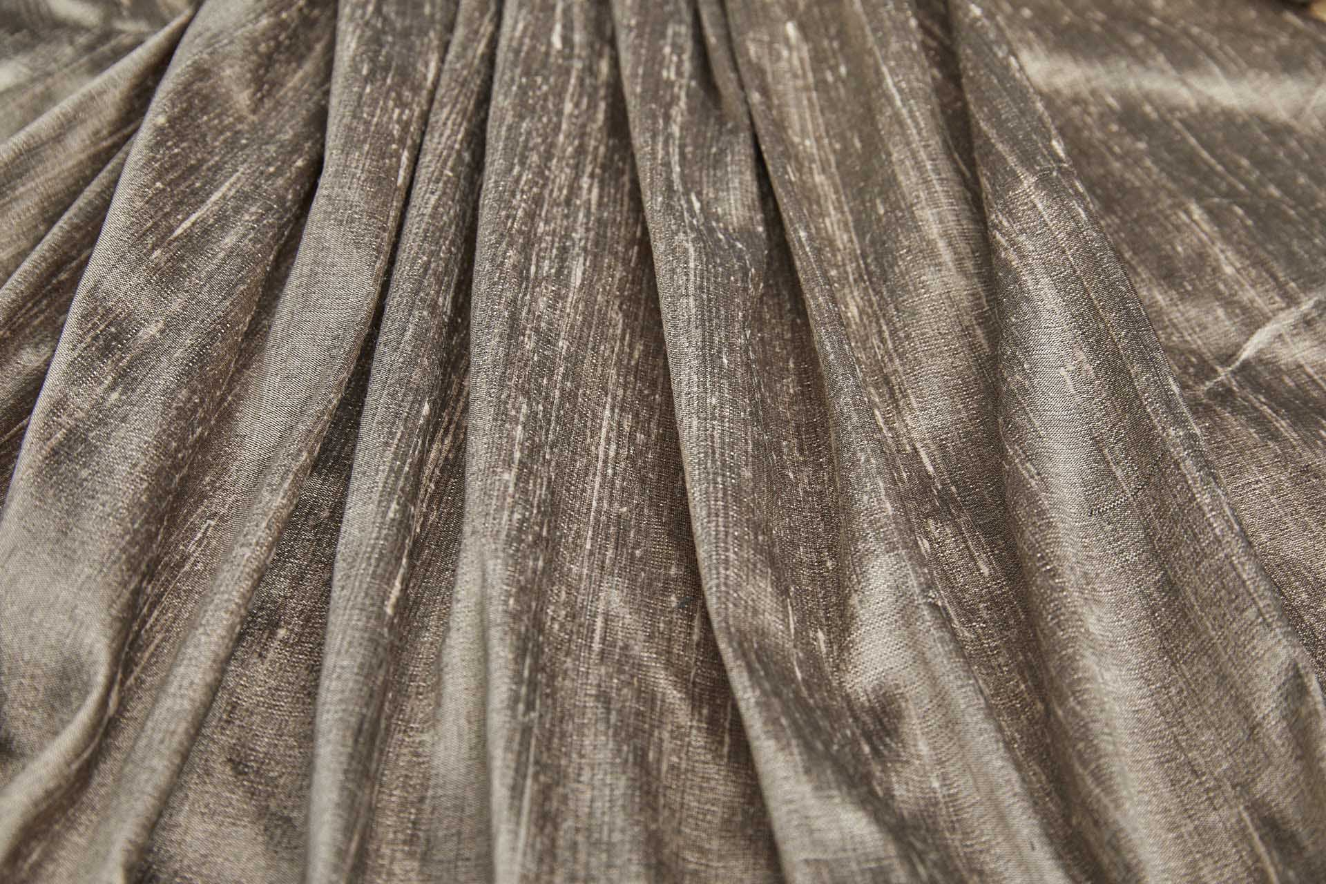 Textured Silk Dupion - Mushroom fabric, image 7 of 8