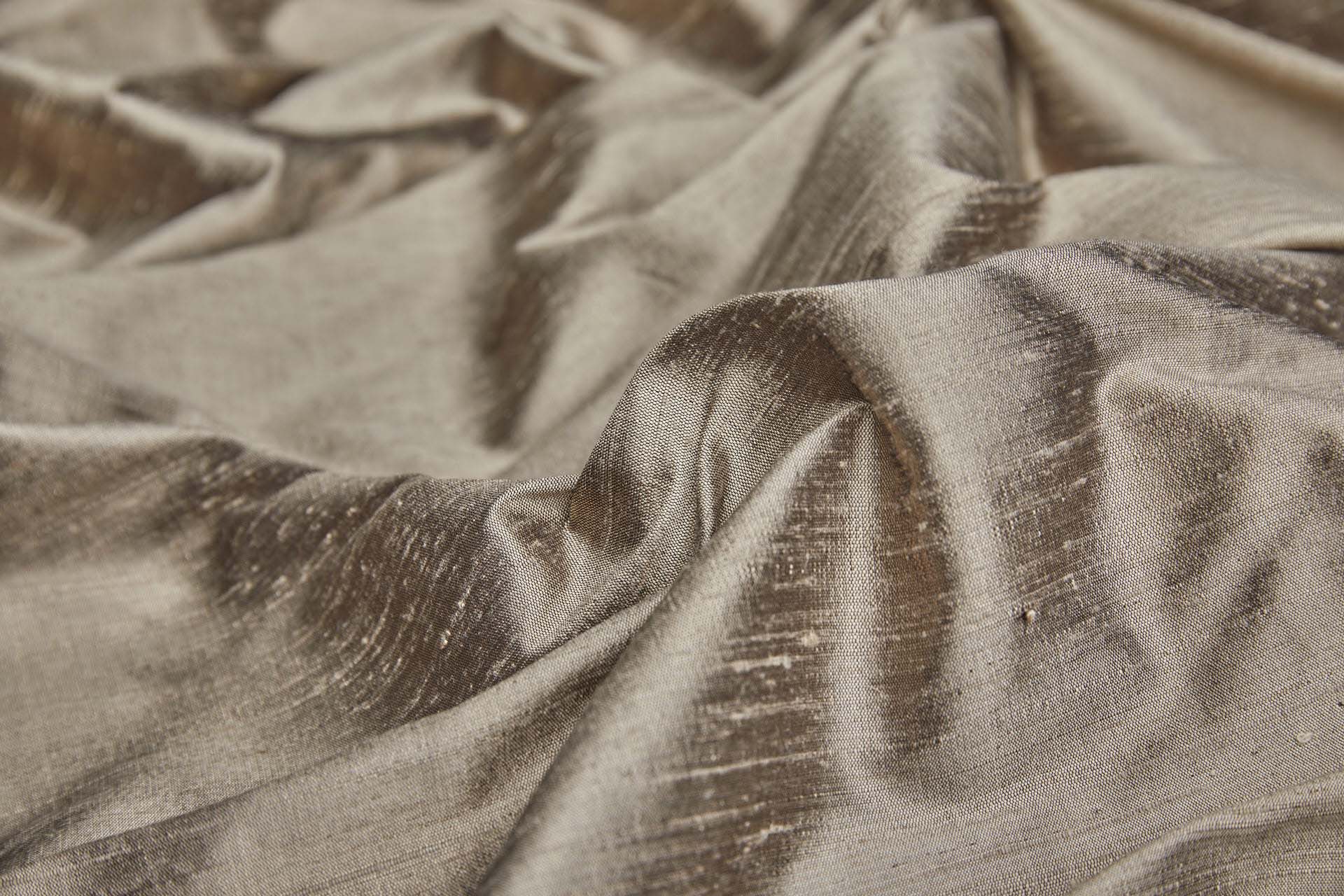 Textured Silk Dupion - Mushroom fabric, image 8 of 8
