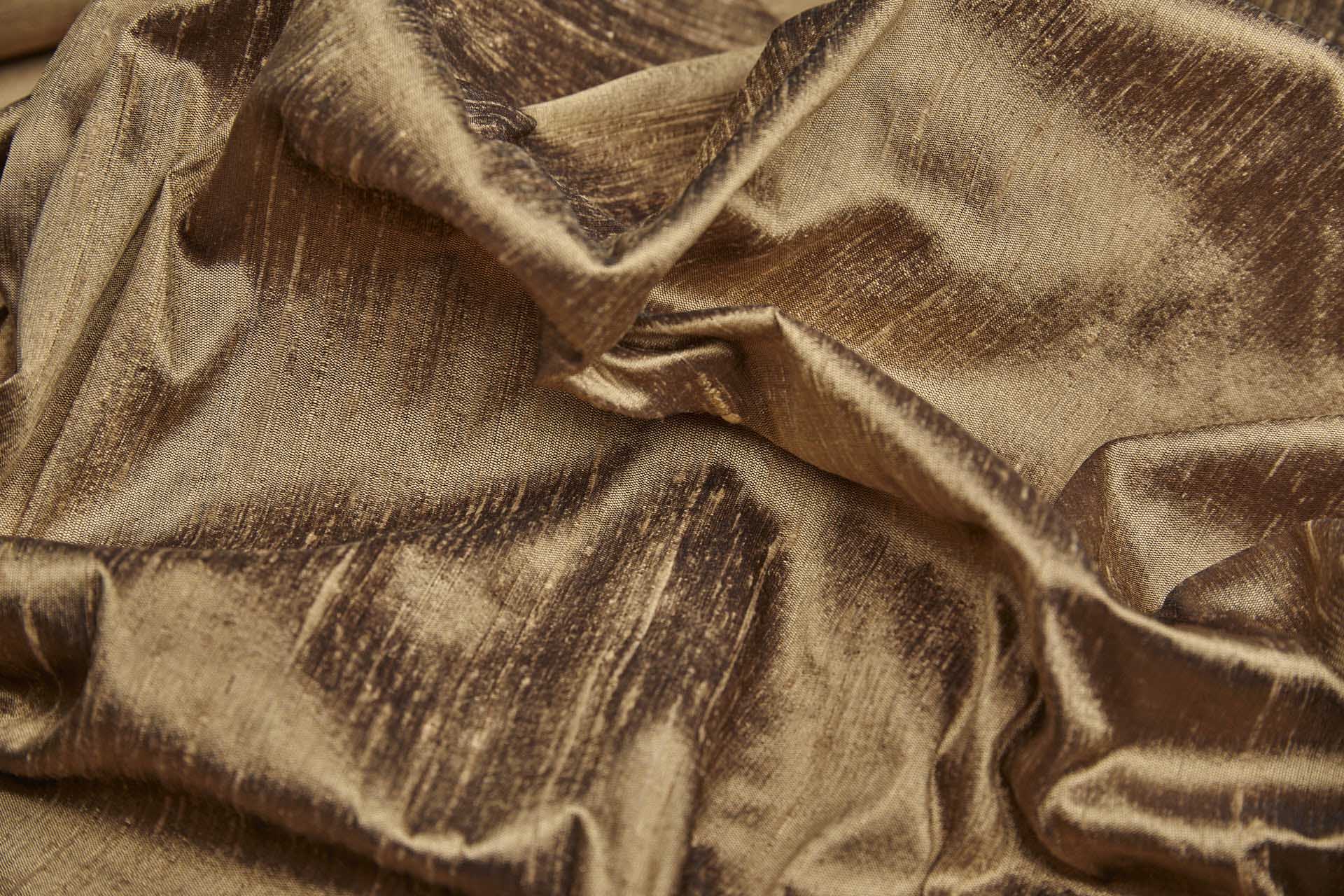 Textured Silk Dupion - Gingerbread fabric, image 2 of 8