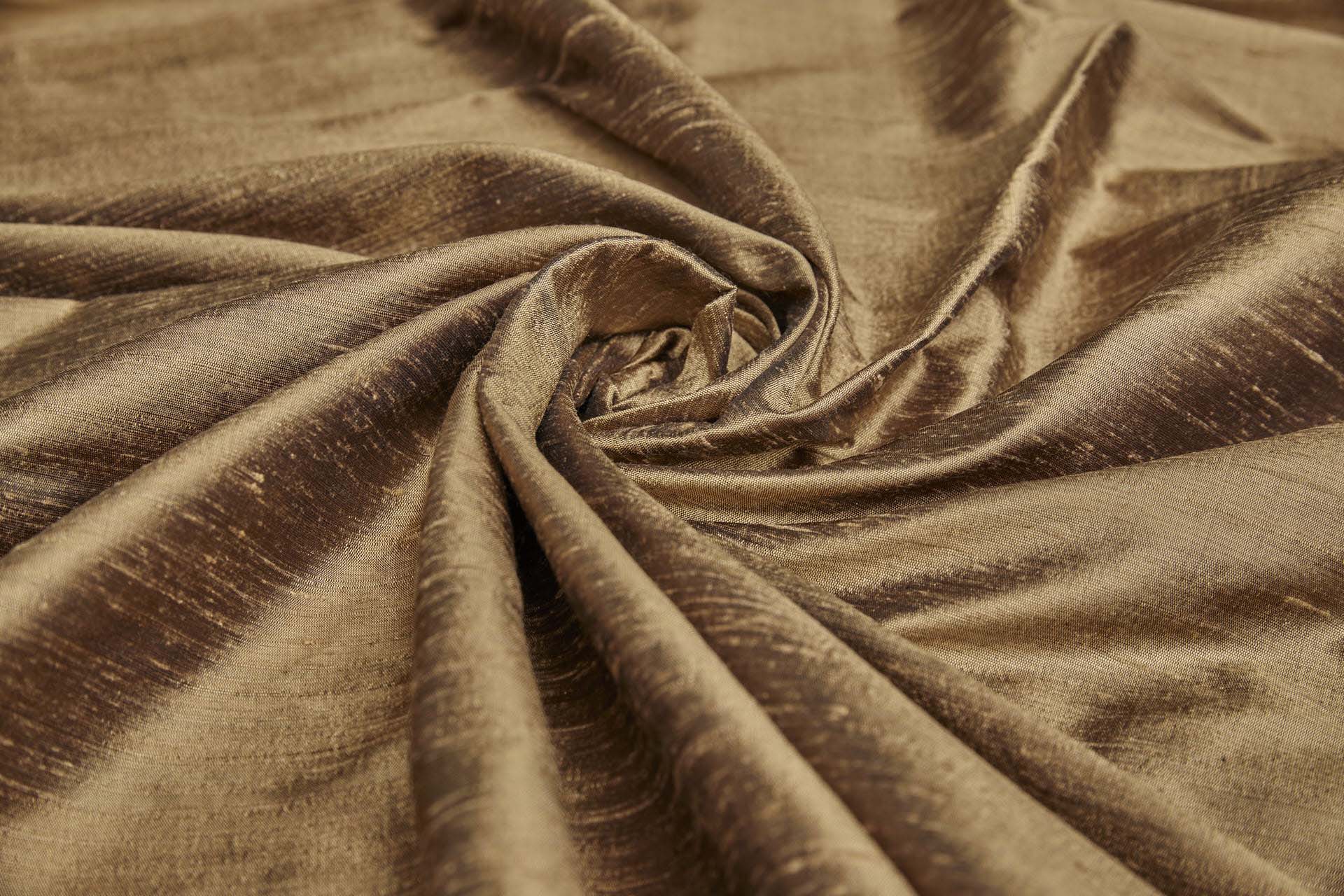 Textured Silk Dupion - Gingerbread fabric