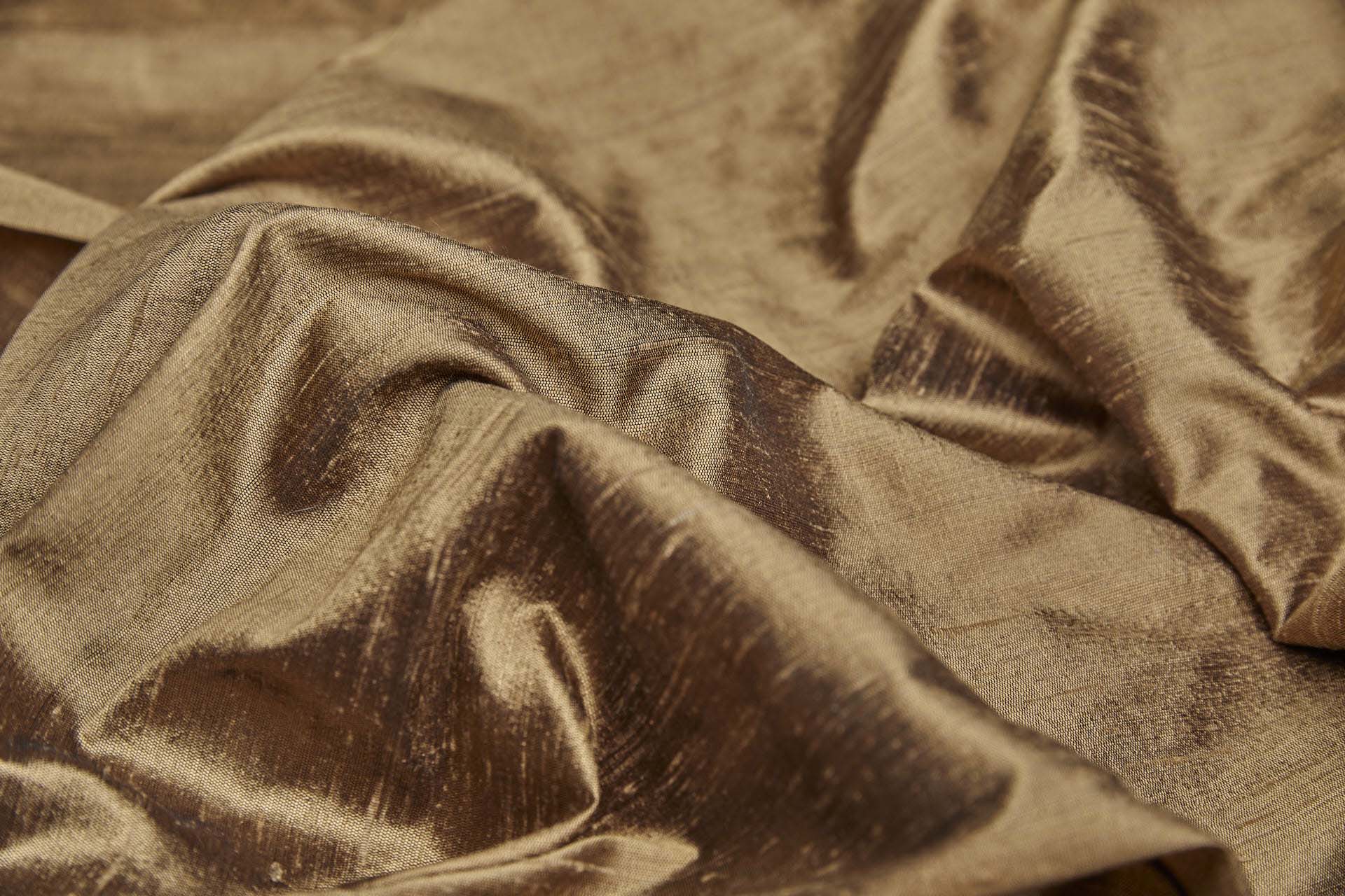 Textured Silk Dupion - Gingerbread fabric, image 8 of 8