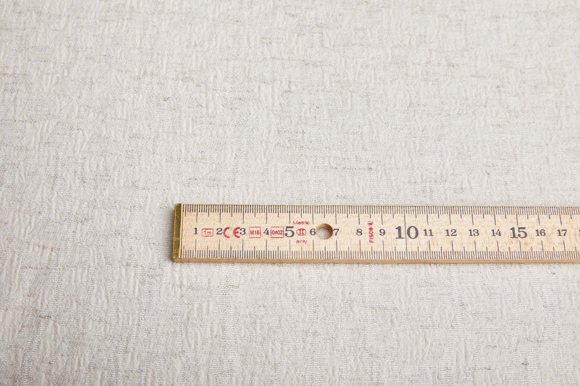 Jacquard Texture Linen - Creamy Ivory fabric, image 6 of 8