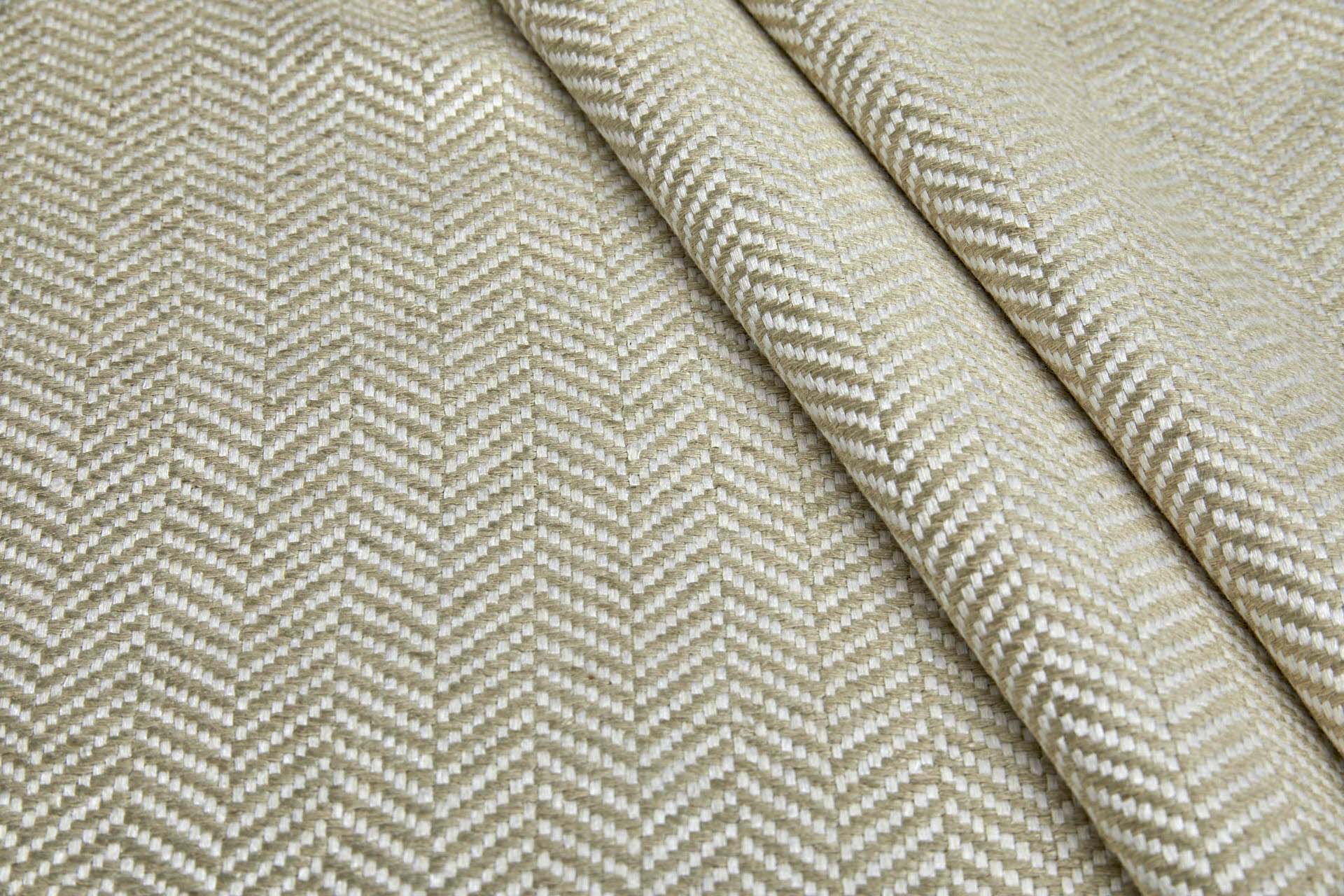 Herringbone Weave Silk Matka - Ivory / Natural fabric