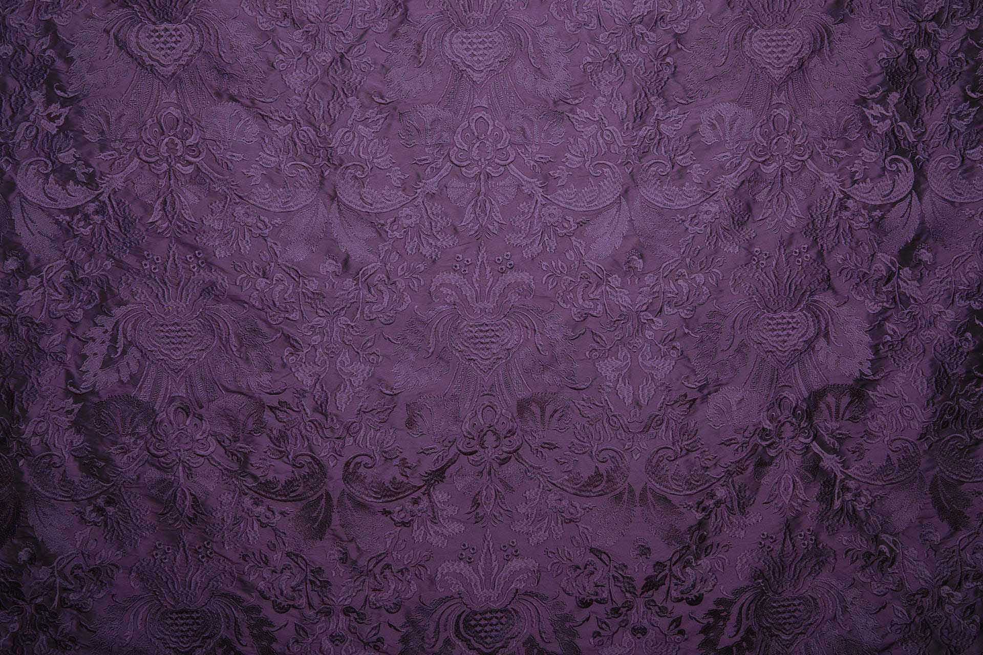 Heavy Jacquard Style Embroidery - Deep Plum - 135 cm fabric, image 2 of 8
