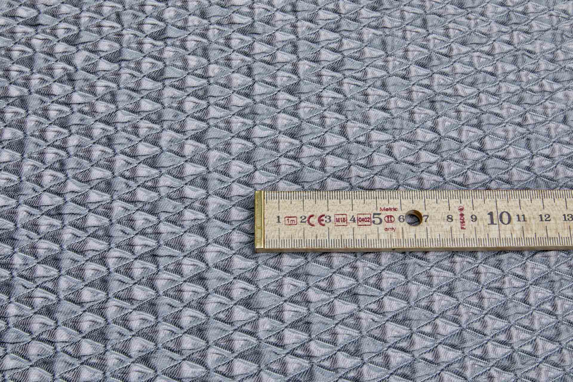 Stretch Diamond Cloaqué Jacquard - Silver Grey fabric, image 3 of 7