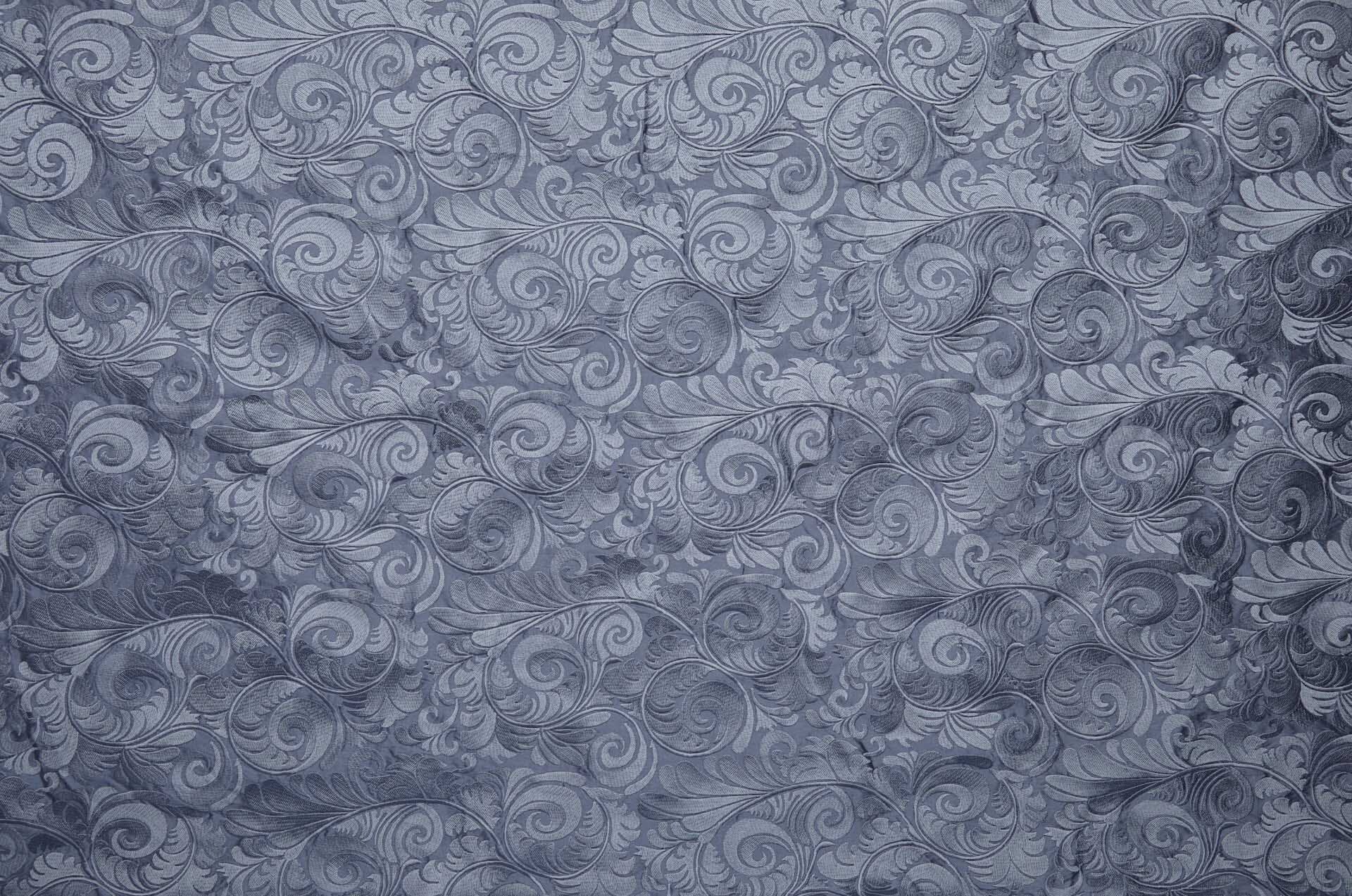 New Large Swirl Embroidered Dupion - Bluebell Blue - 135cm fabric, image 2 of 7
