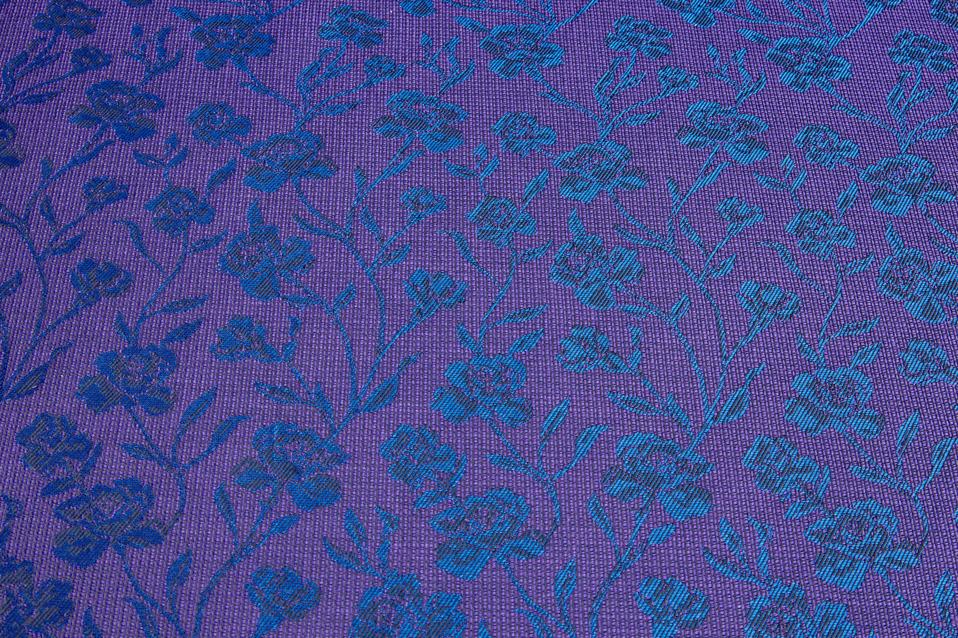 Rose Vine Jacquard - Black, Purple & Blue fabric, image 8 of 8