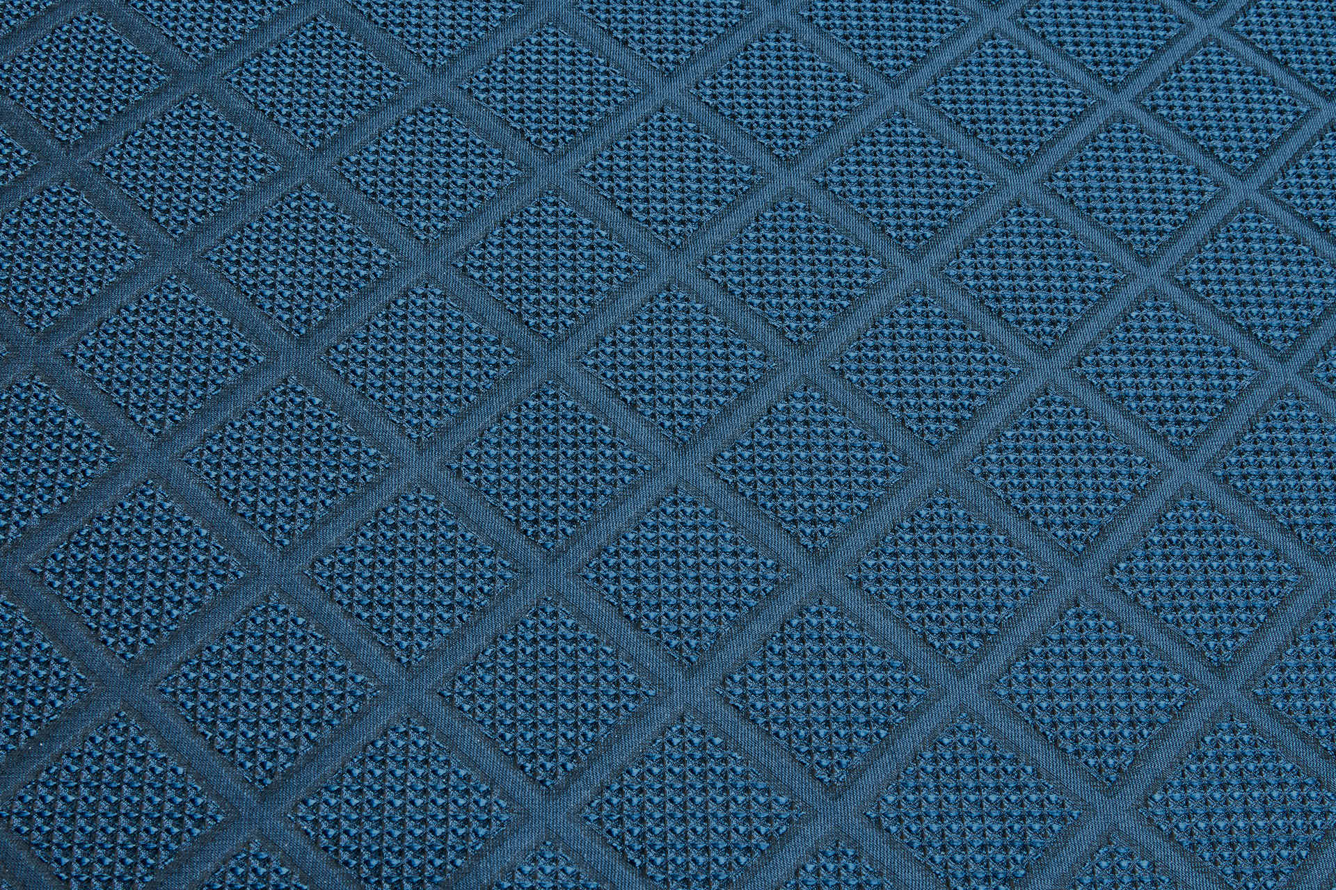 Diamond Waffle Jacquard - Blue fabric, image 6 of 7