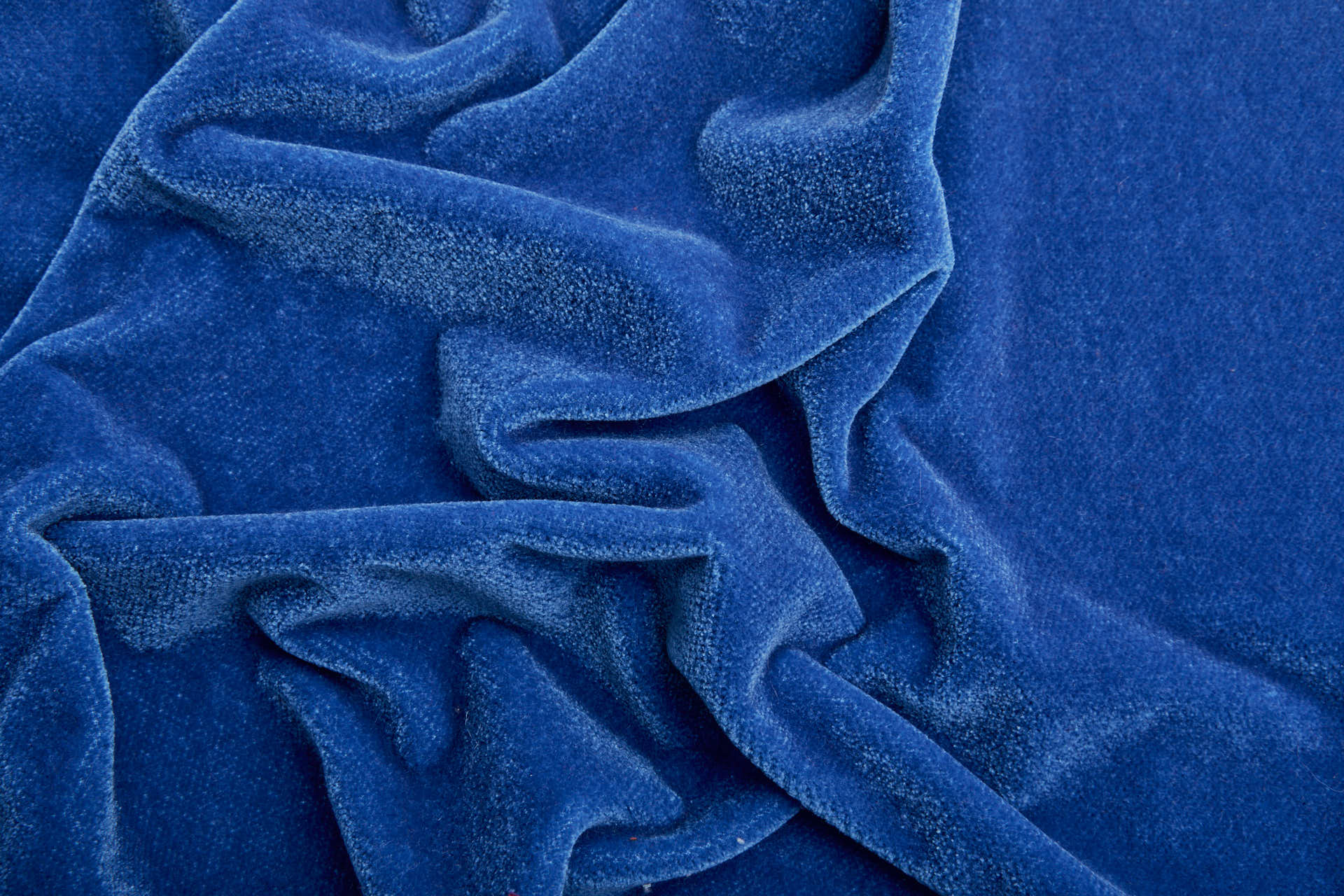 Textured Heavy Cotton Velvet - Royal Blue fabric, image 2 of 5