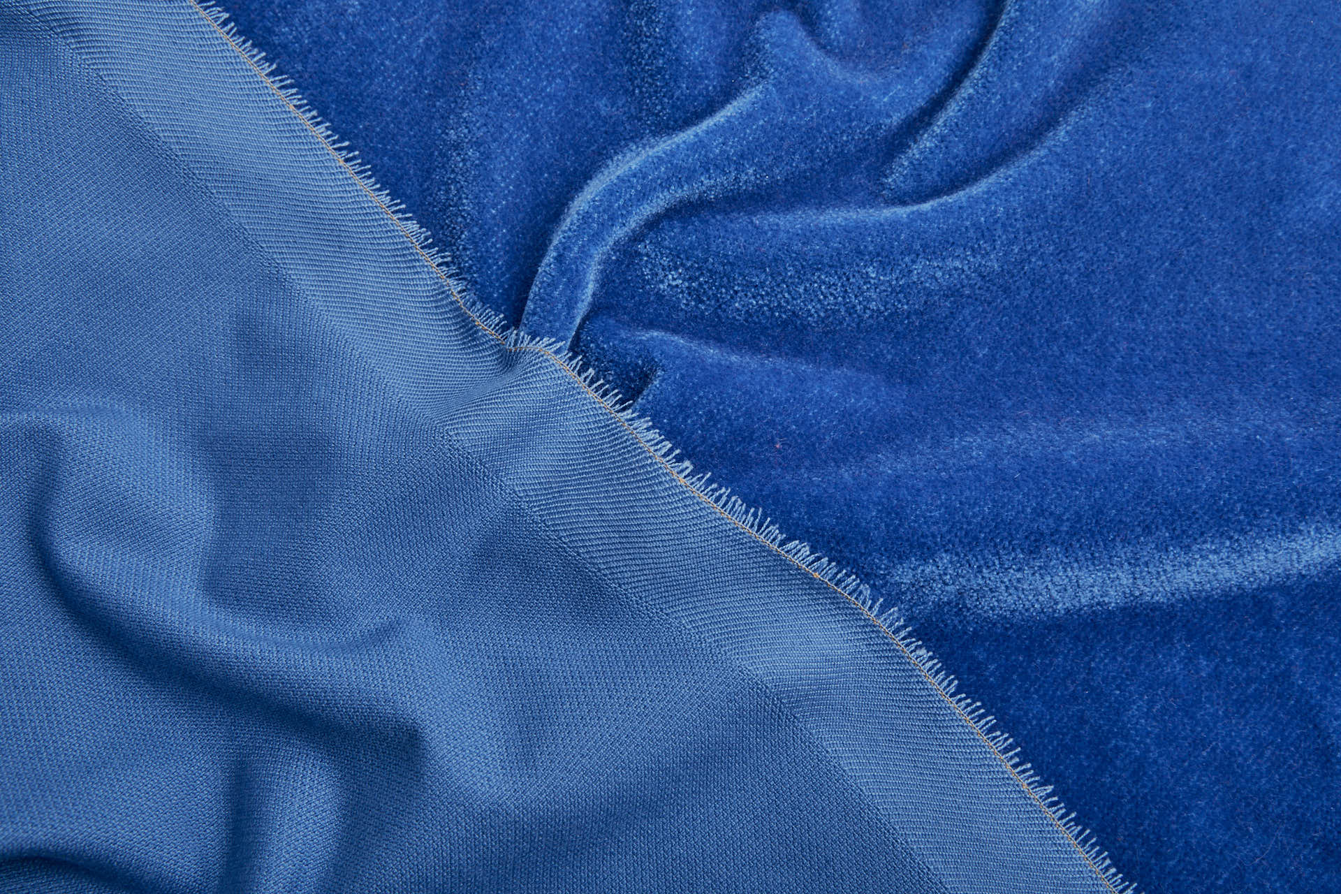 Textured Heavy Cotton Velvet - Royal Blue fabric, image 4 of 5