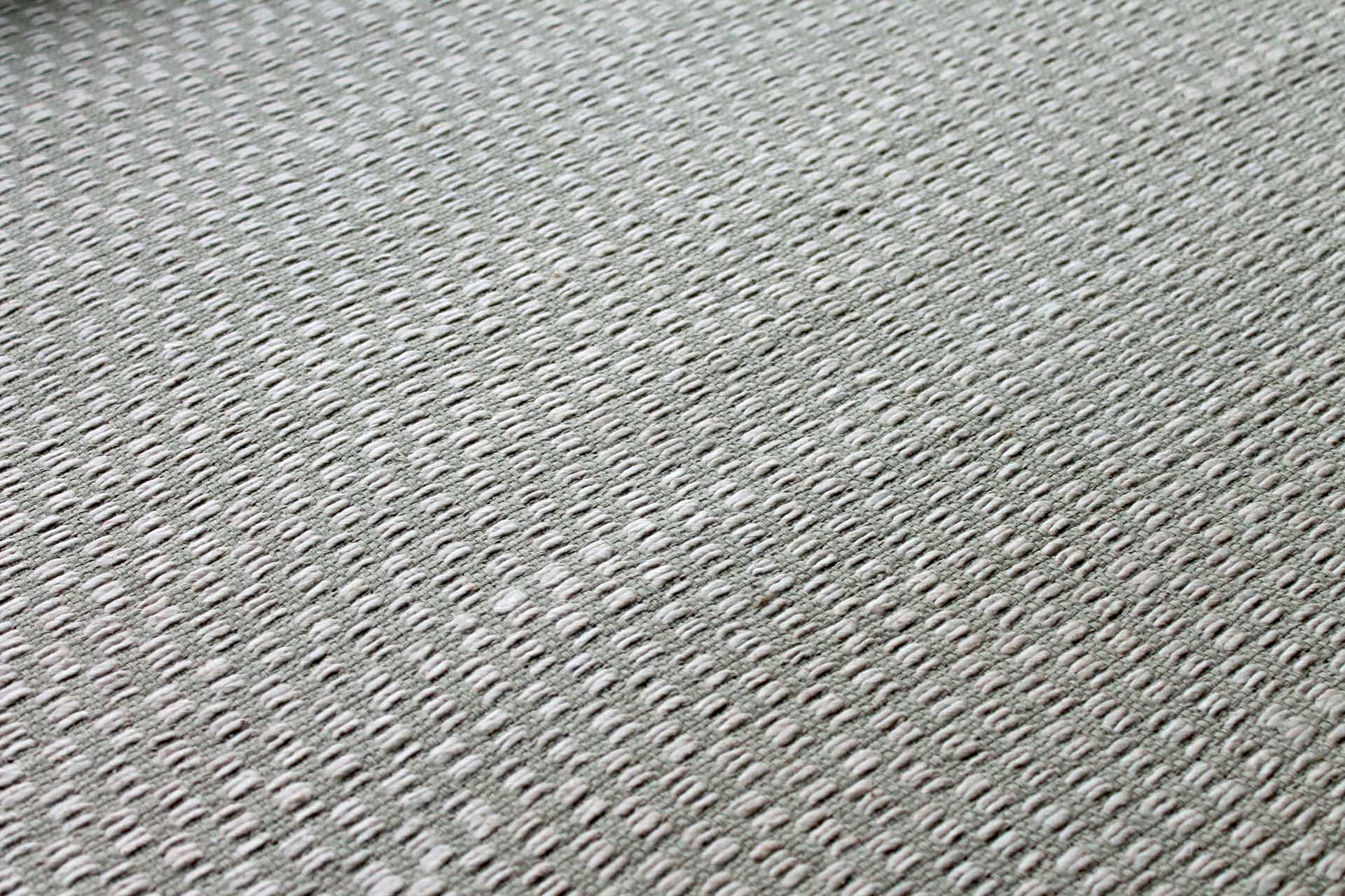 Extra Chunky Raw Silk Basket Weave Matka - Light Green / Ecru fabric, image 2 of 6