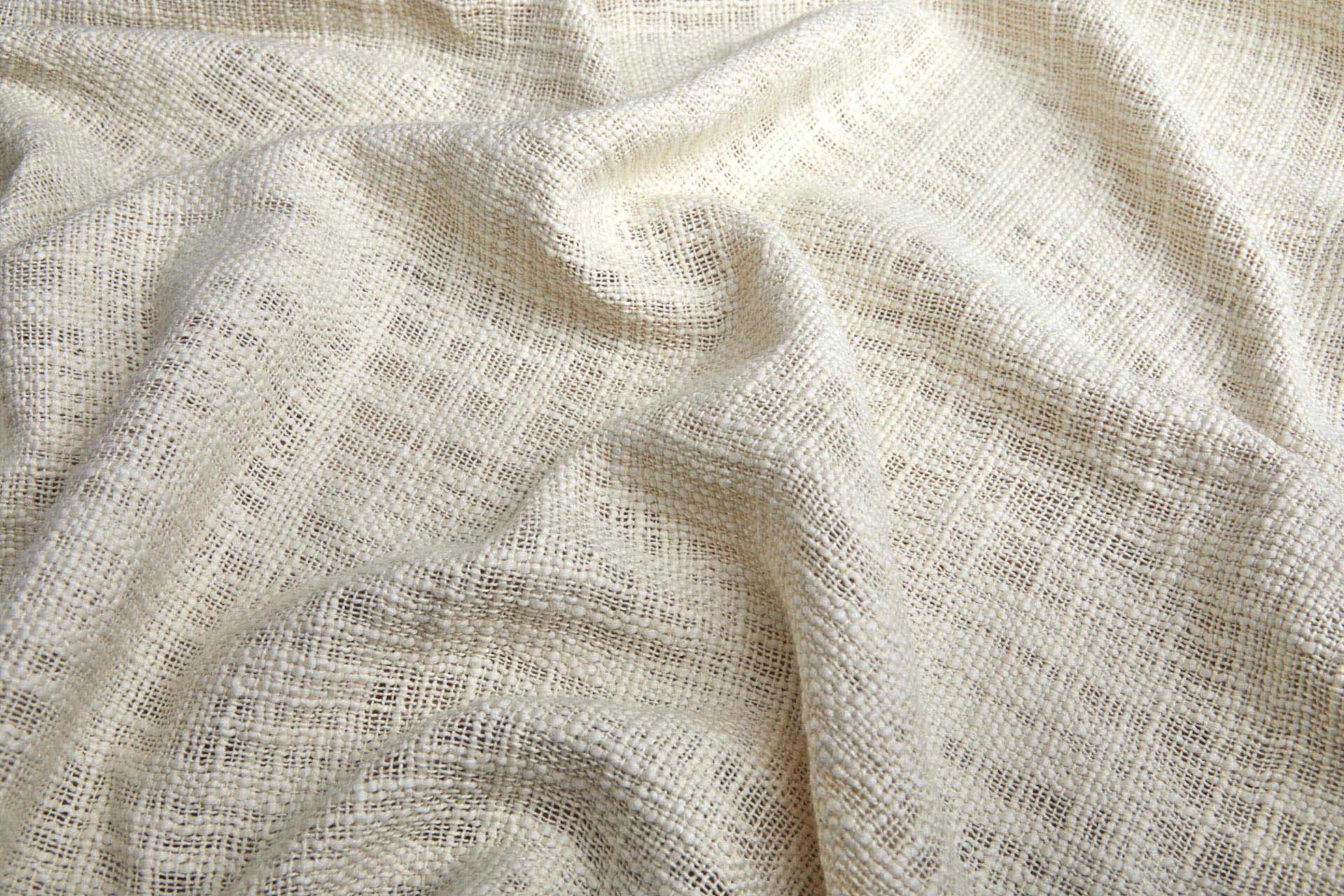Chunky Sheer Weave Cotton Matka - Ivory fabric, image 7 of 7