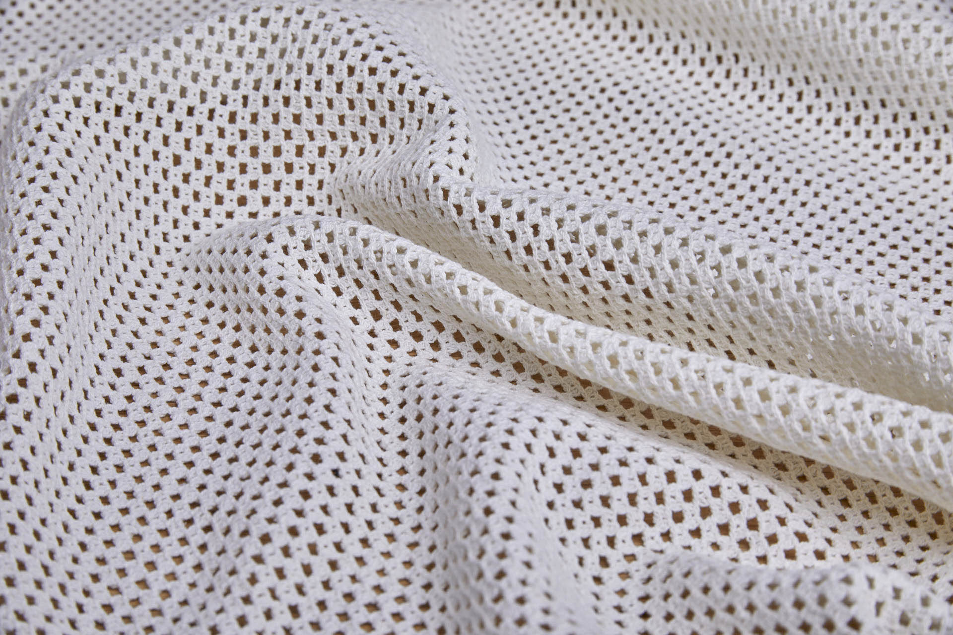 Woven Cotton Mesh - Ivory fabric, image 6 of 7
