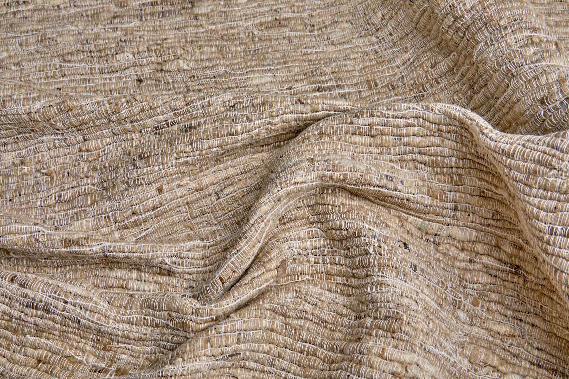 Chunky "Treebark" Silk Weave - Ecru / Natural fabric, image 4 of 7