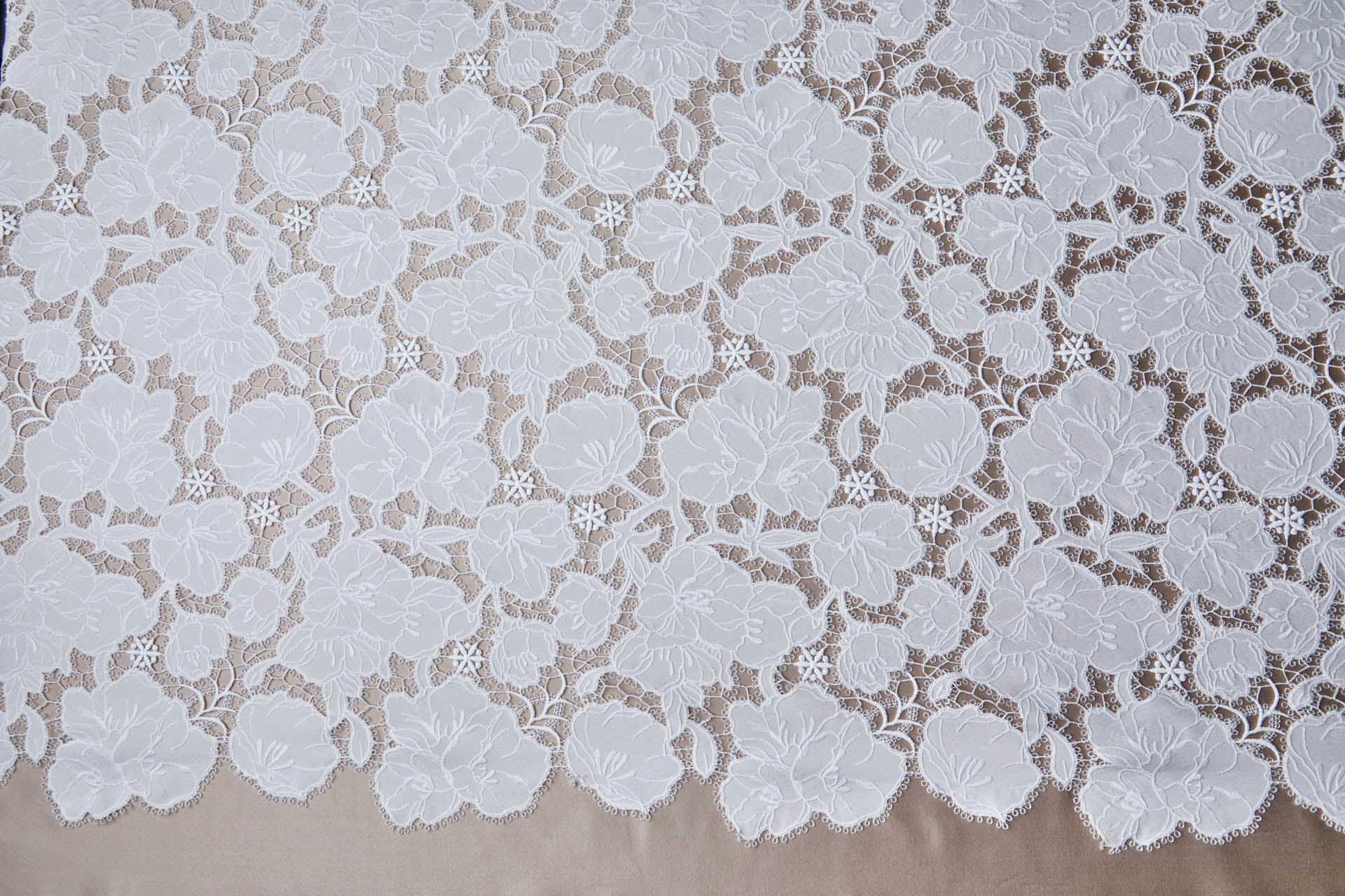 Cut-Out Embroidery - Lenten Rose Ivory fabric, image 10 of 15