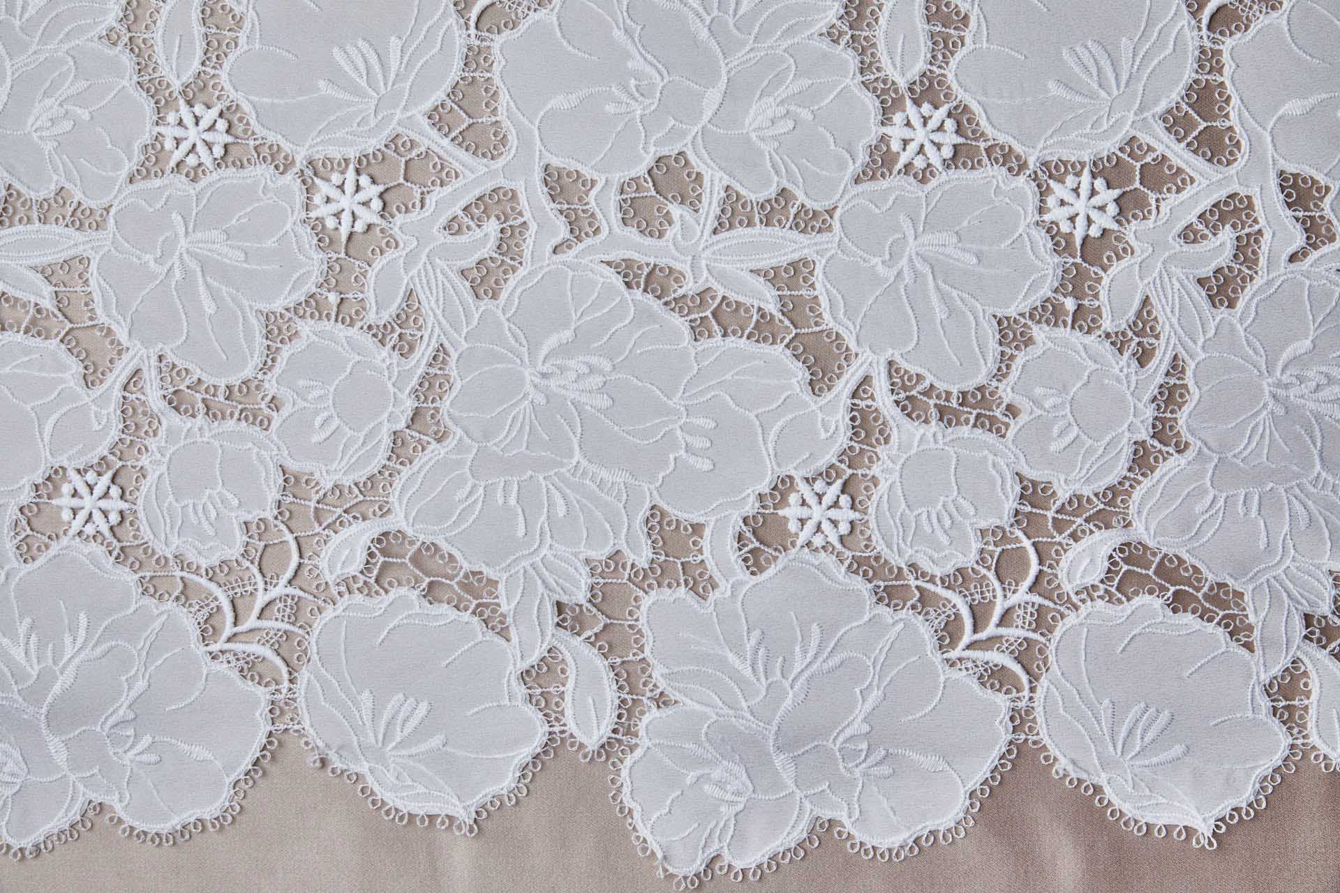 Cut-Out Embroidery - Lenten Rose Ivory fabric, image 11 of 15