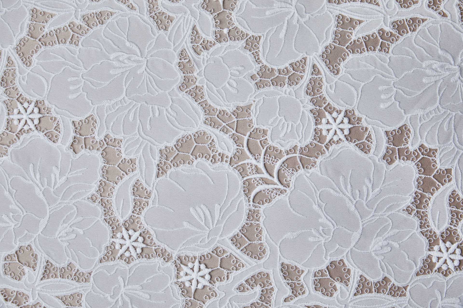 Cut-Out Embroidery - Lenten Rose Ivory fabric, image 13 of 15