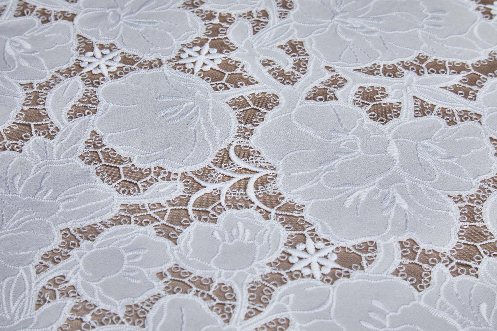 Cut-Out Embroidery - Lenten Rose Ivory fabric, image 4 of 15