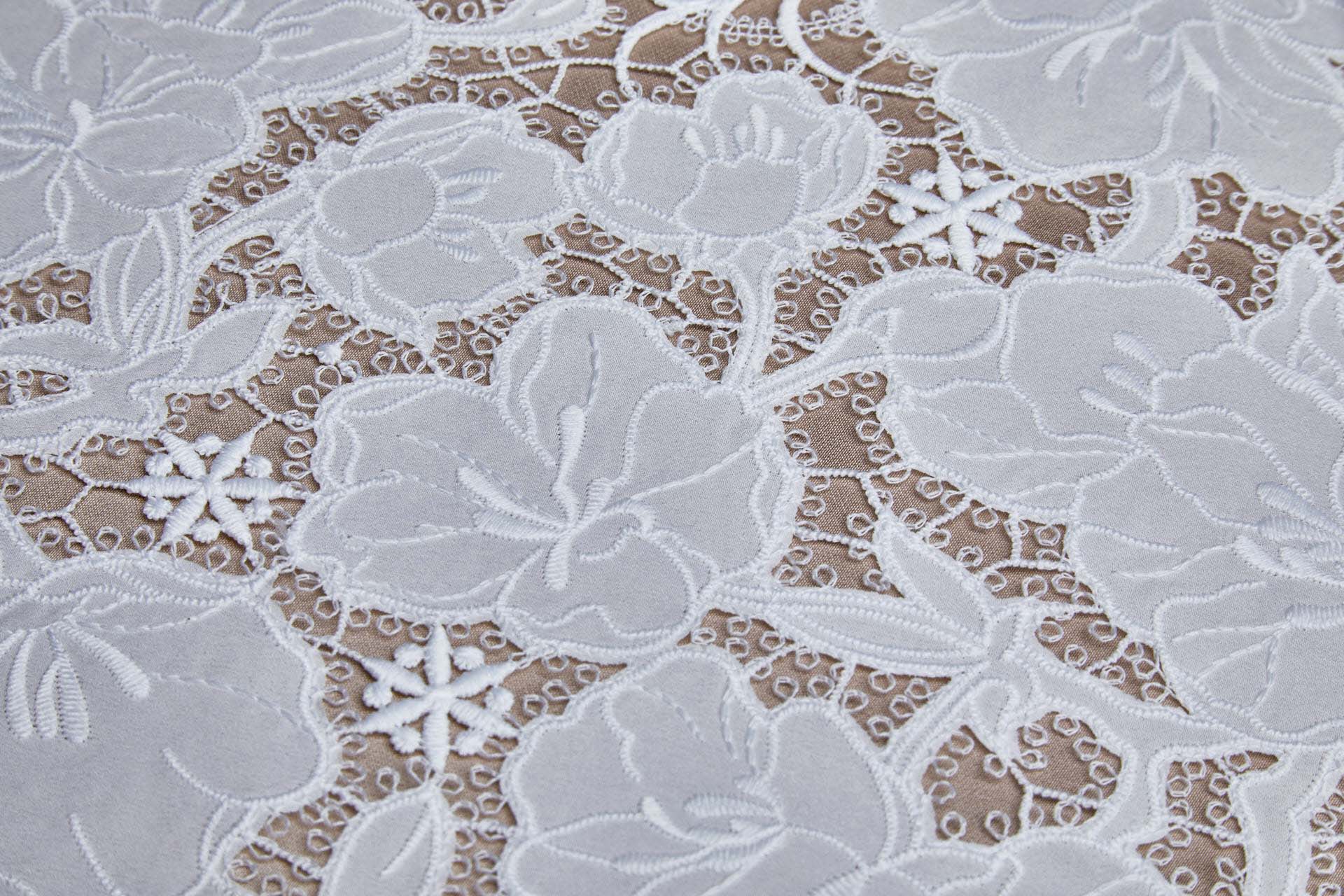 Cut-Out Embroidery - Lenten Rose Ivory fabric, image 5 of 15
