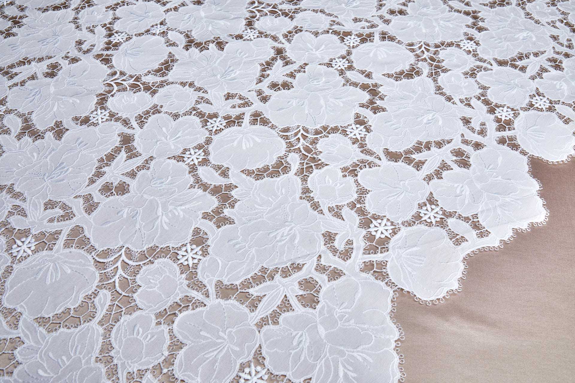 Cut-Out Embroidery - Lenten Rose Ivory fabric, image 6 of 15